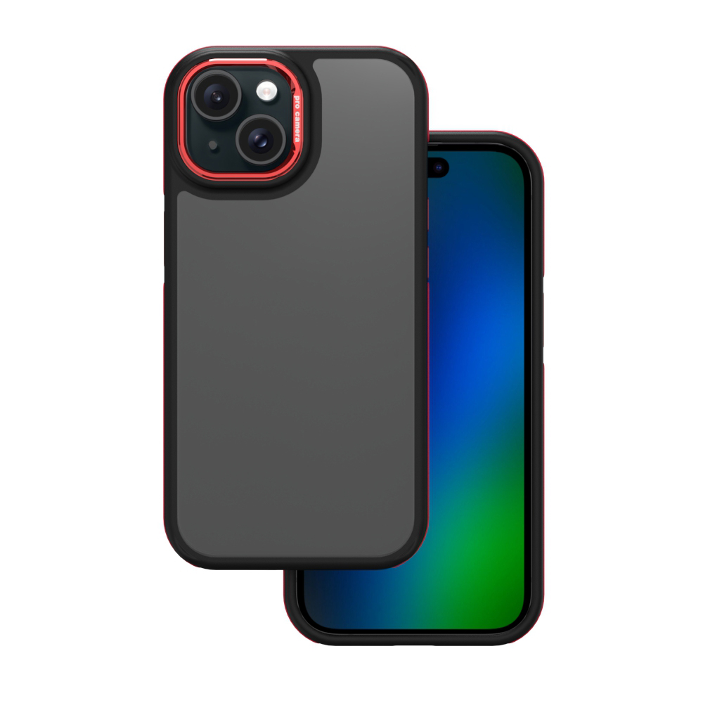 Nak�adka Crystal Black czerwony Apple iPhone 16 Pro