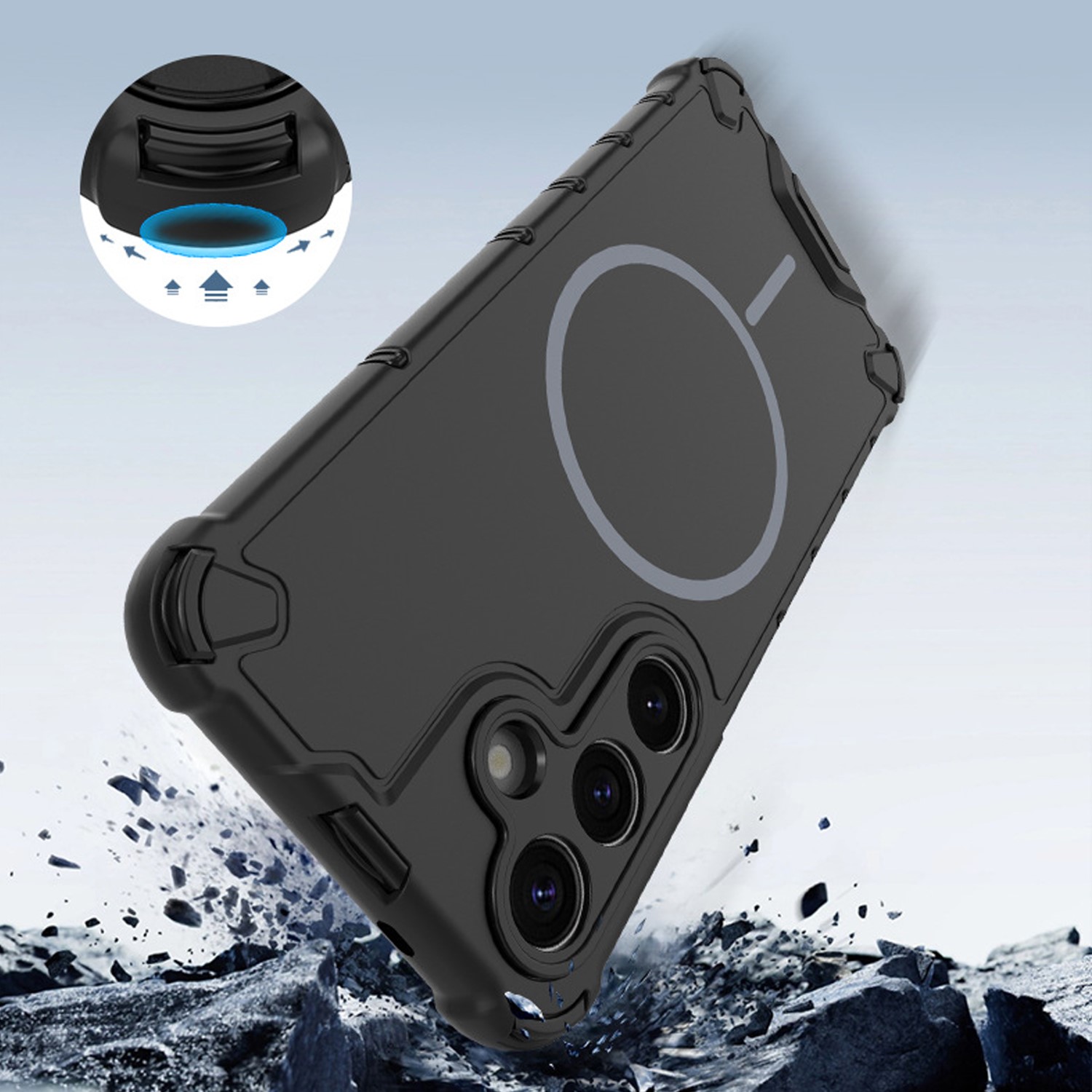 Nak�adka Defender 2in1 Mag czarny Samsung Galaxy A56 5G / 6