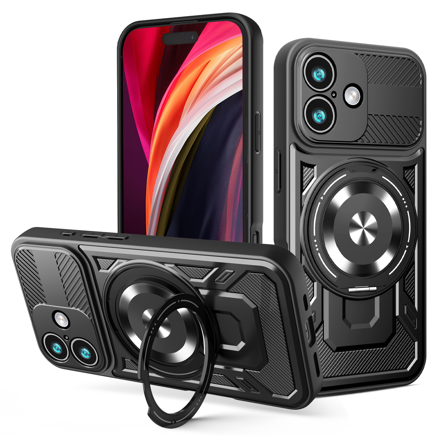 Nak�adka Defender Armor Mag czarny Apple iPhone 17