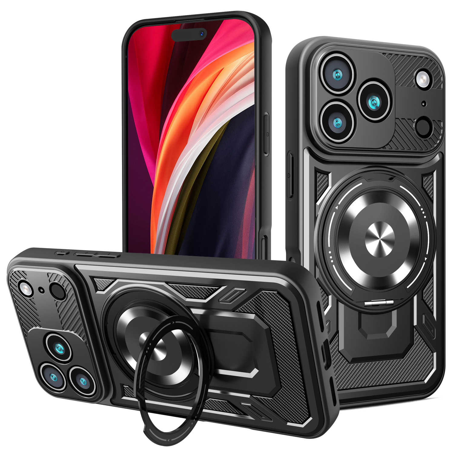 Nak�adka Defender Armor Mag czarny Apple iPhone 17 Pro