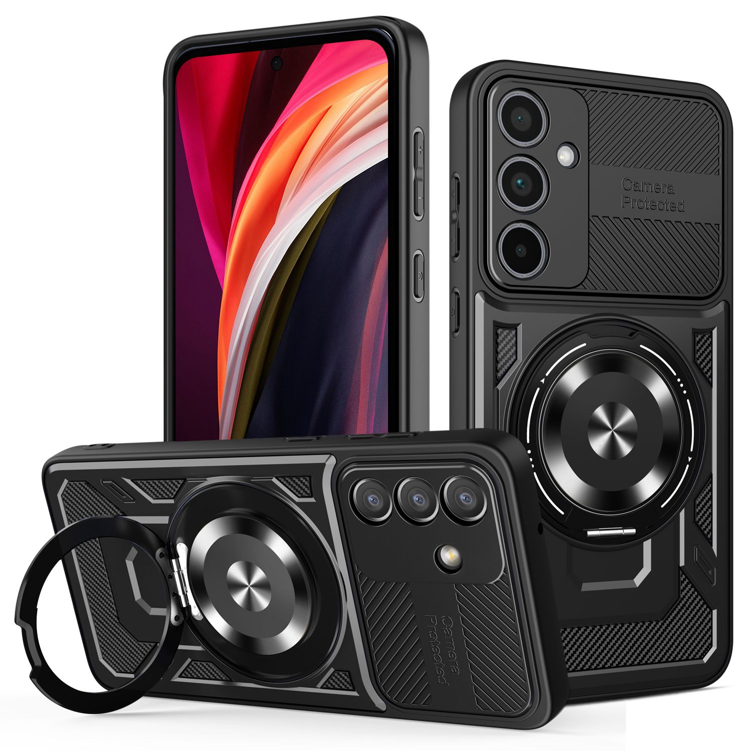 Nak�adka Defender Armor Mag czarny Samsung Galaxy A55 5G