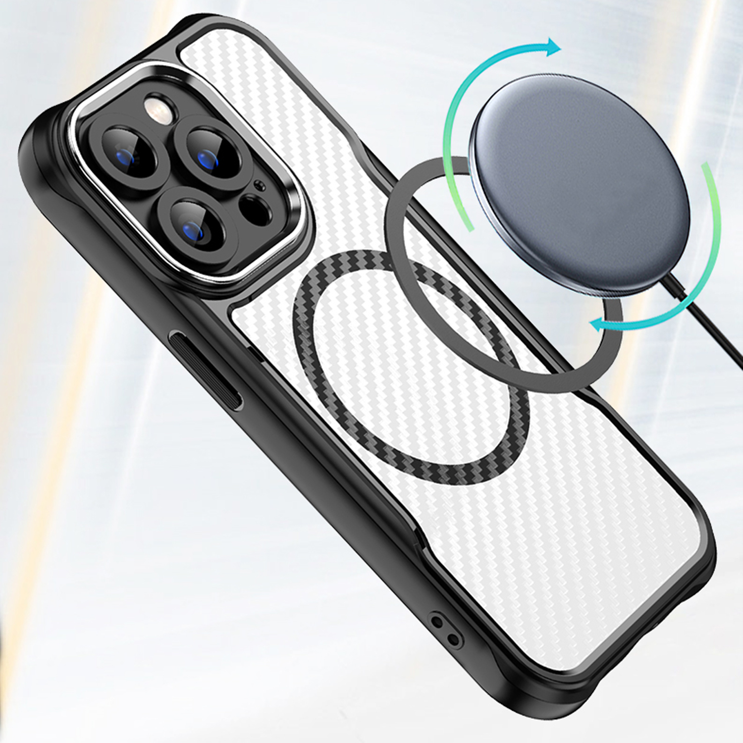 Nak�adka Defender Carbon Mag czarny Apple iPhone 15 Pro Max / 3