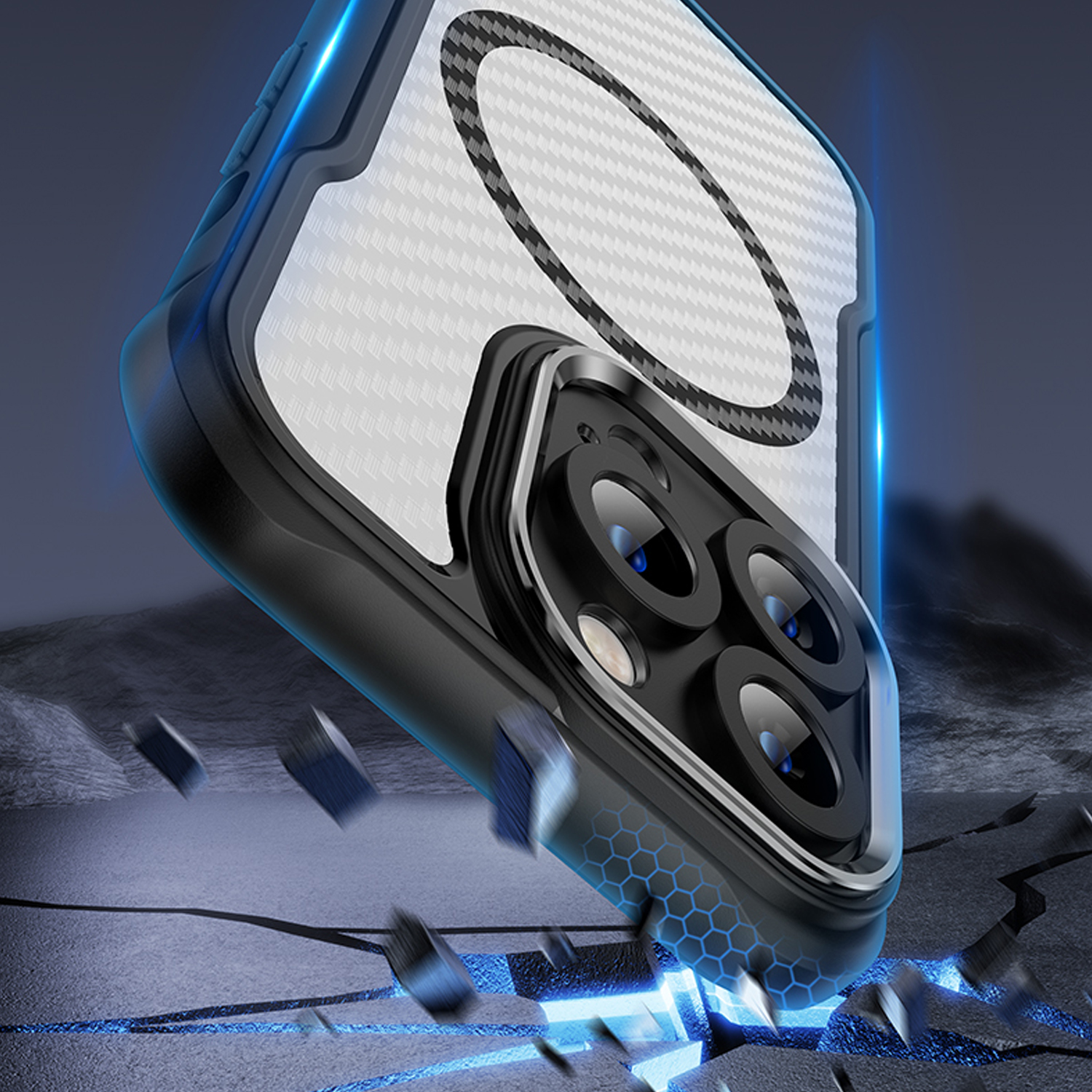 Nak�adka Defender Carbon Mag czarny Apple iPhone 15 Pro Max / 5