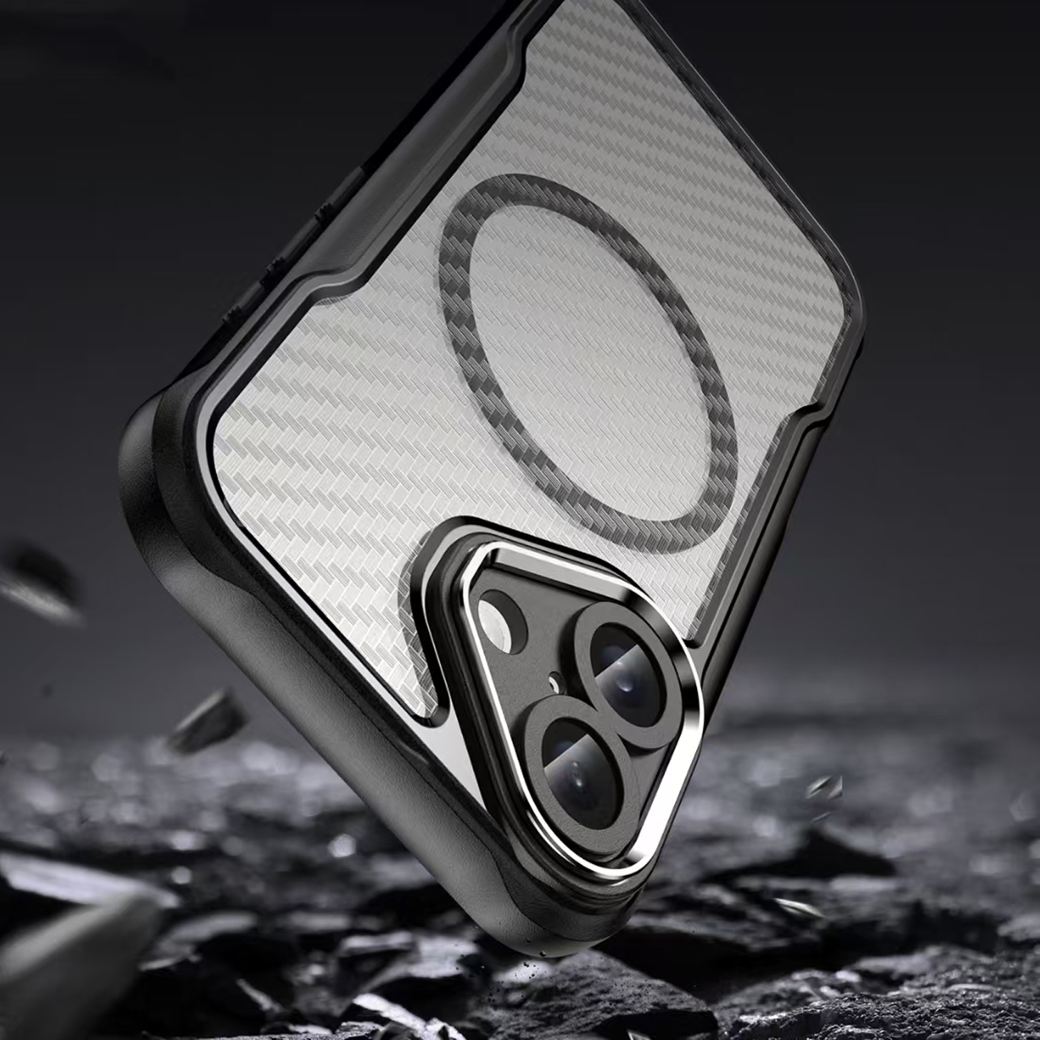 Nak�adka Defender Carbon Mag czarny Apple iPhone 16 Plus / 5