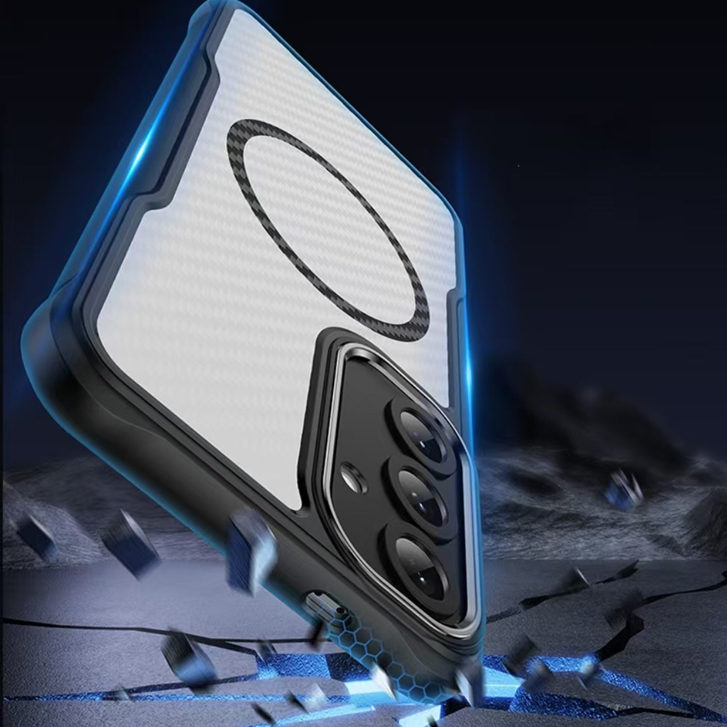 Nak�adka Defender Carbon Mag czarny Samsung Galaxy S24 FE / 5