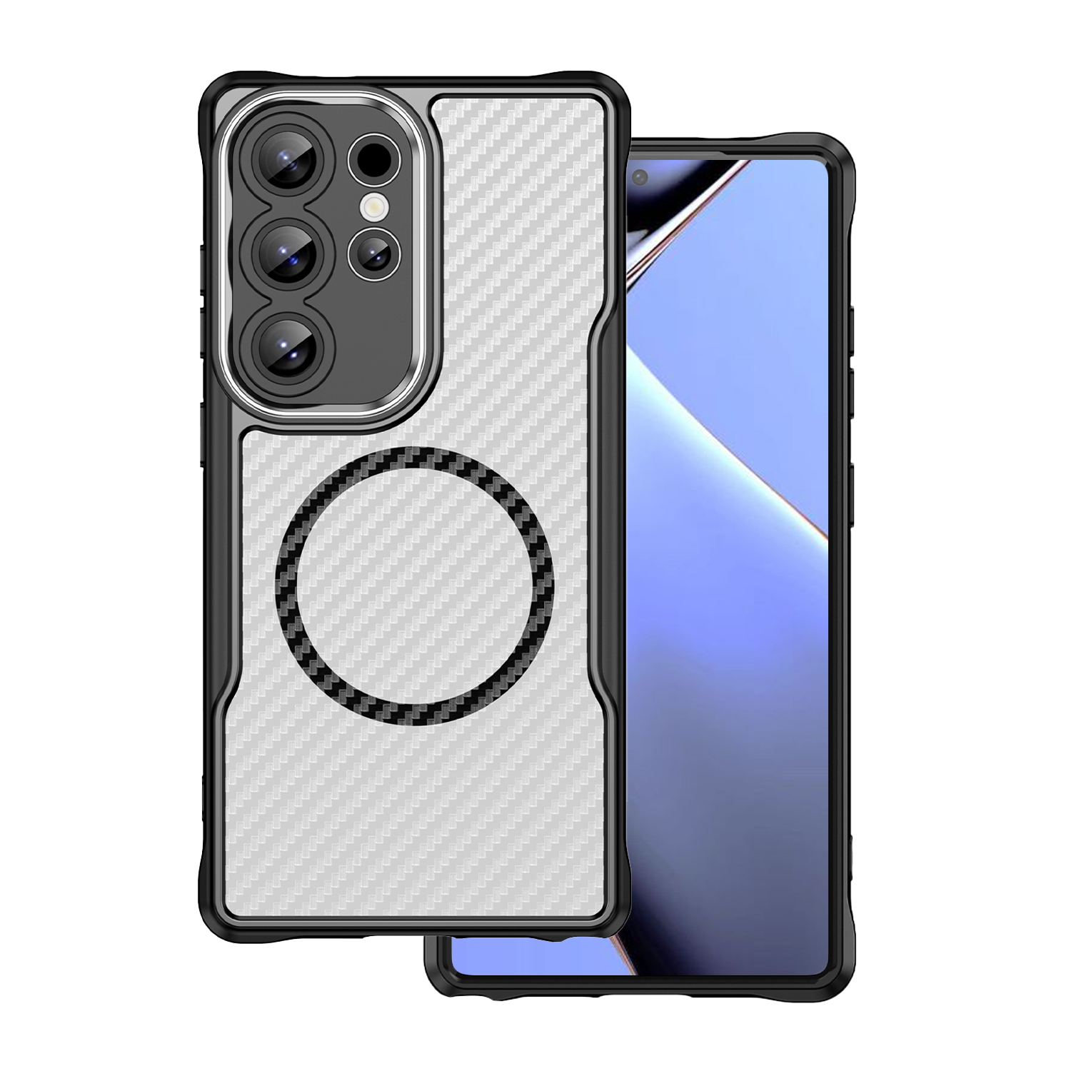 Nak�adka Defender Carbon Mag czarny Samsung Galaxy S25 Ultra