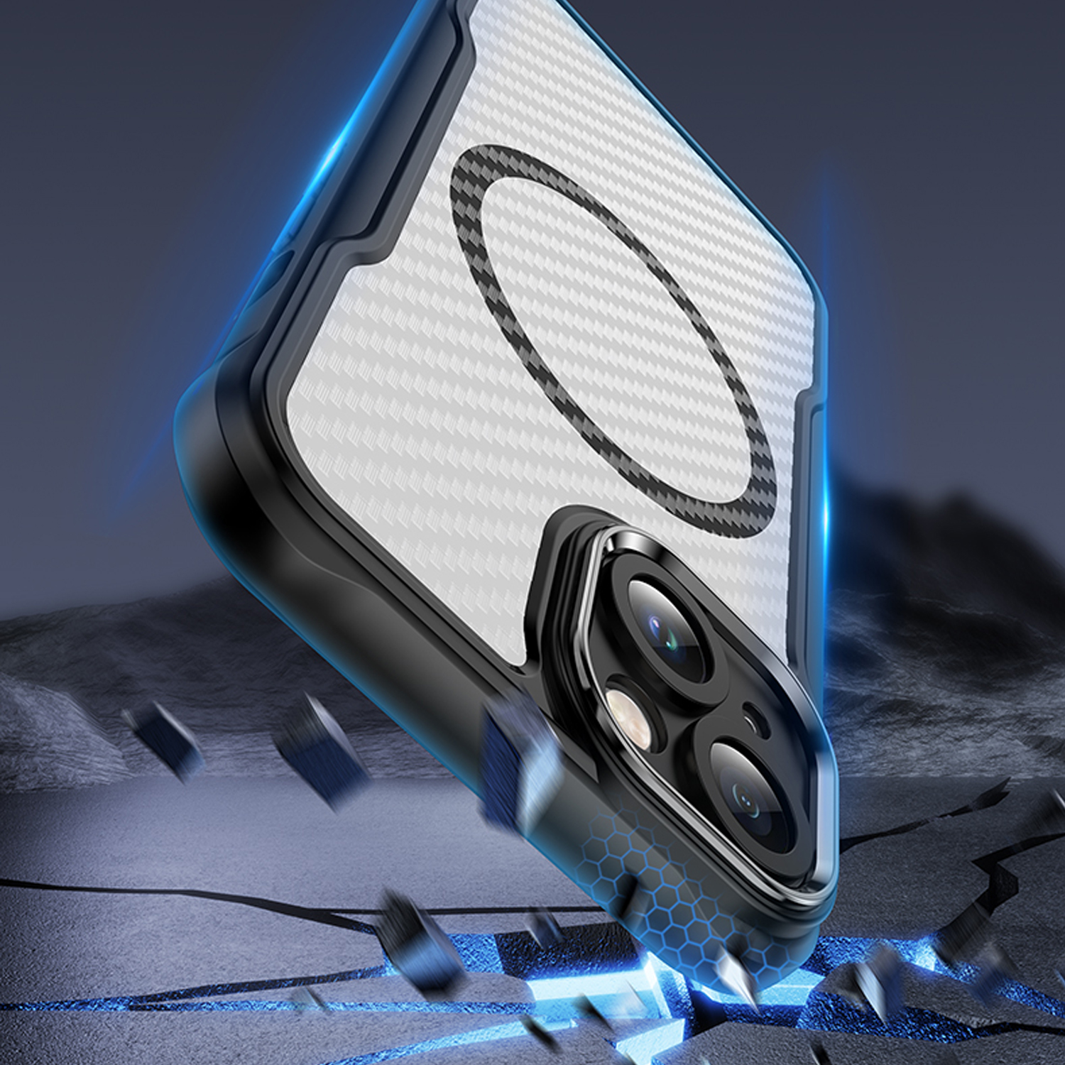 Nak�adka Defender Carbon Mag czarny Apple iPhone 17 Pro Max / 6