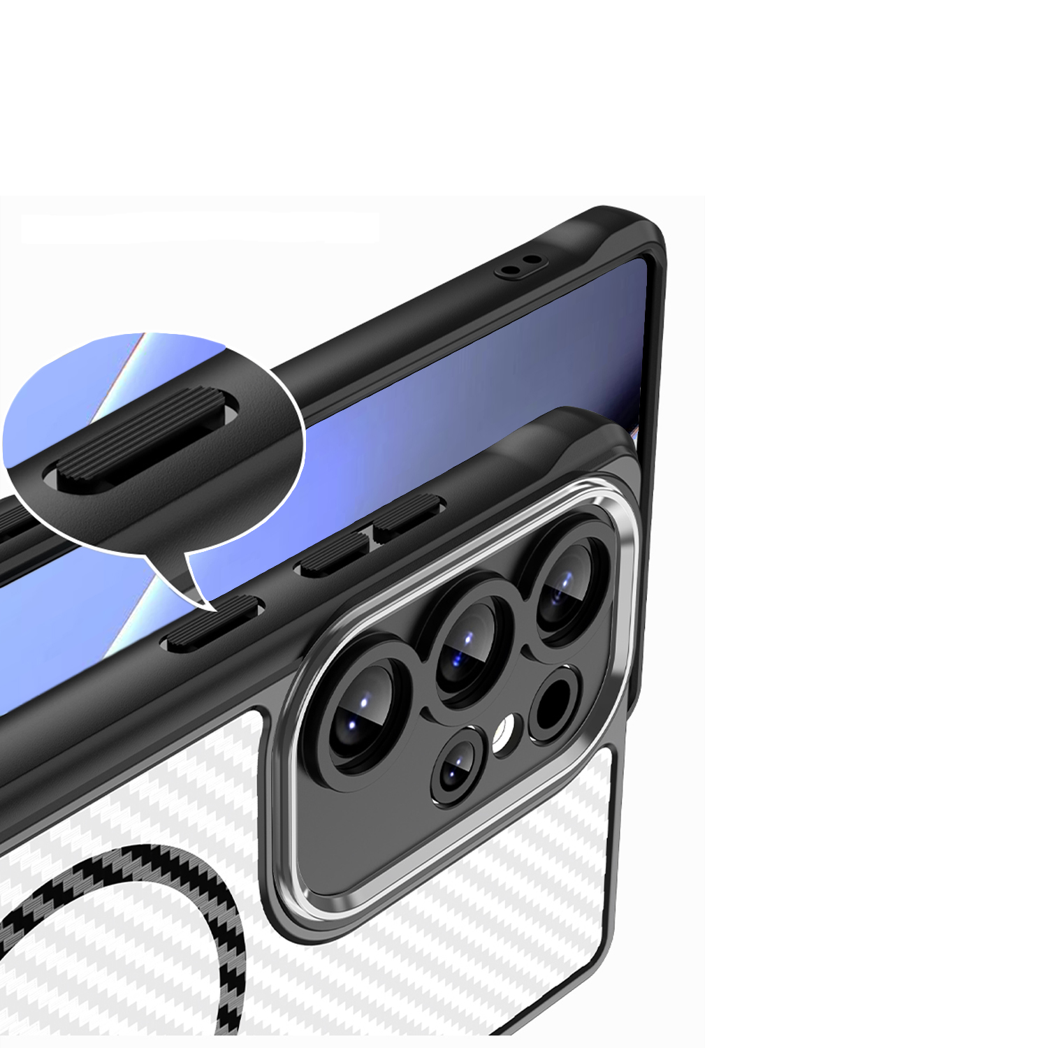 Nak�adka Defender Carbon Mag czarny Samsung Galaxy A57 / 3