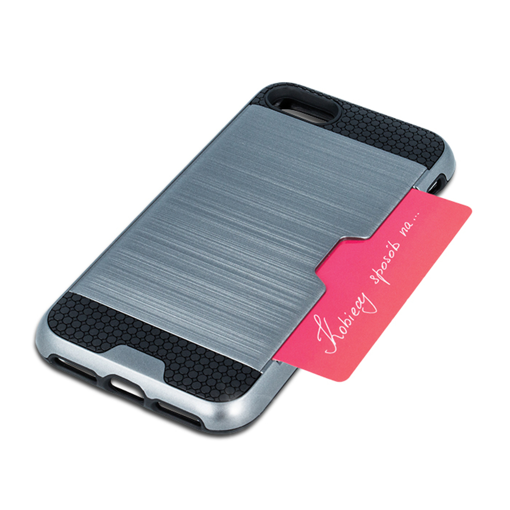 Nakadka Defender Card srebrna Apple iPhone XS / 3