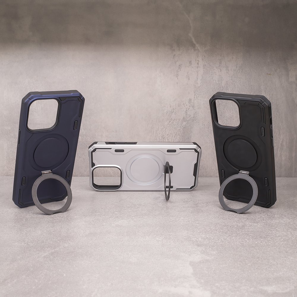 Nak�adka Defender Mag Ring srebrna Apple iPhone 16 Pro Max / 7