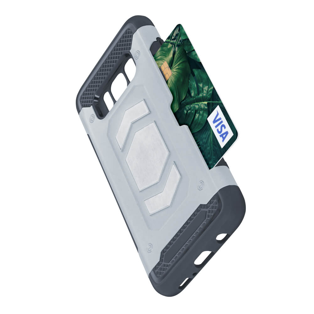 Nakadka Defender Magnetic srebrna Apple iPhone XS / 5