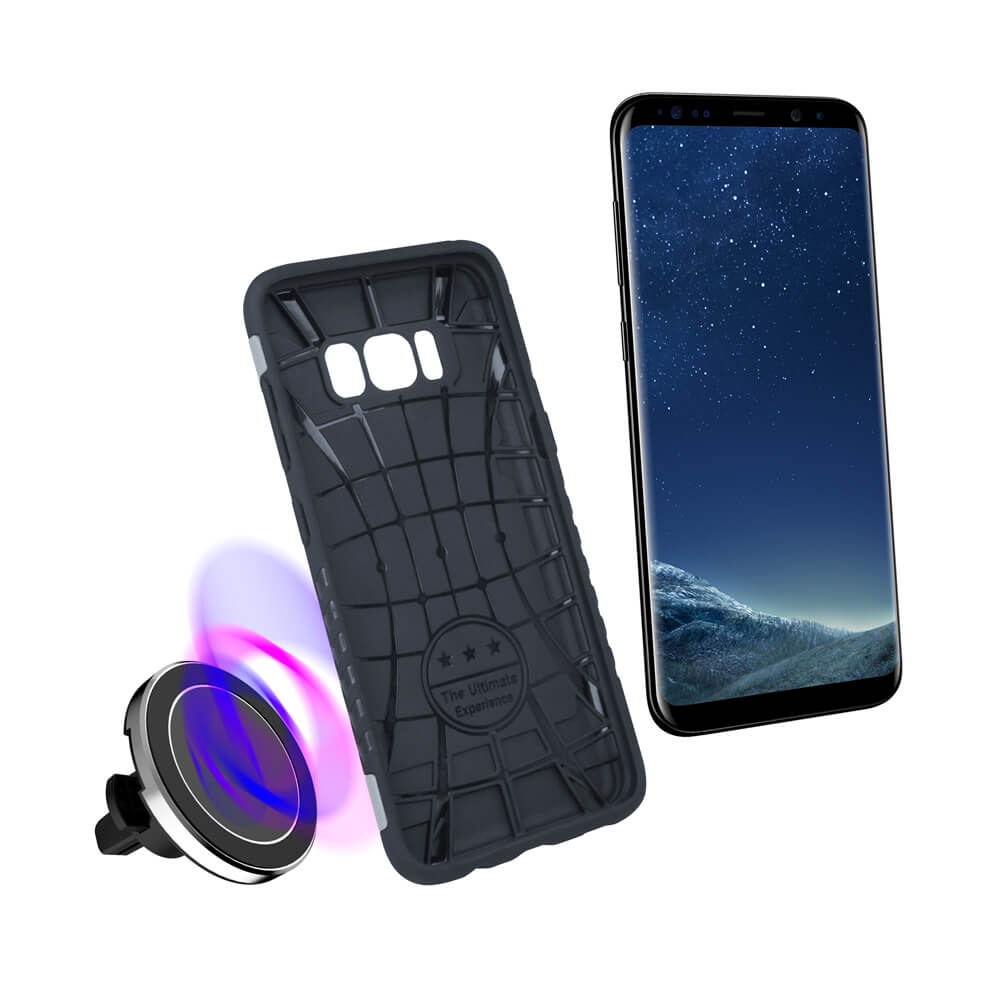 Nak�adka Defender Magnetic srebrna Apple iPhone XS / 6