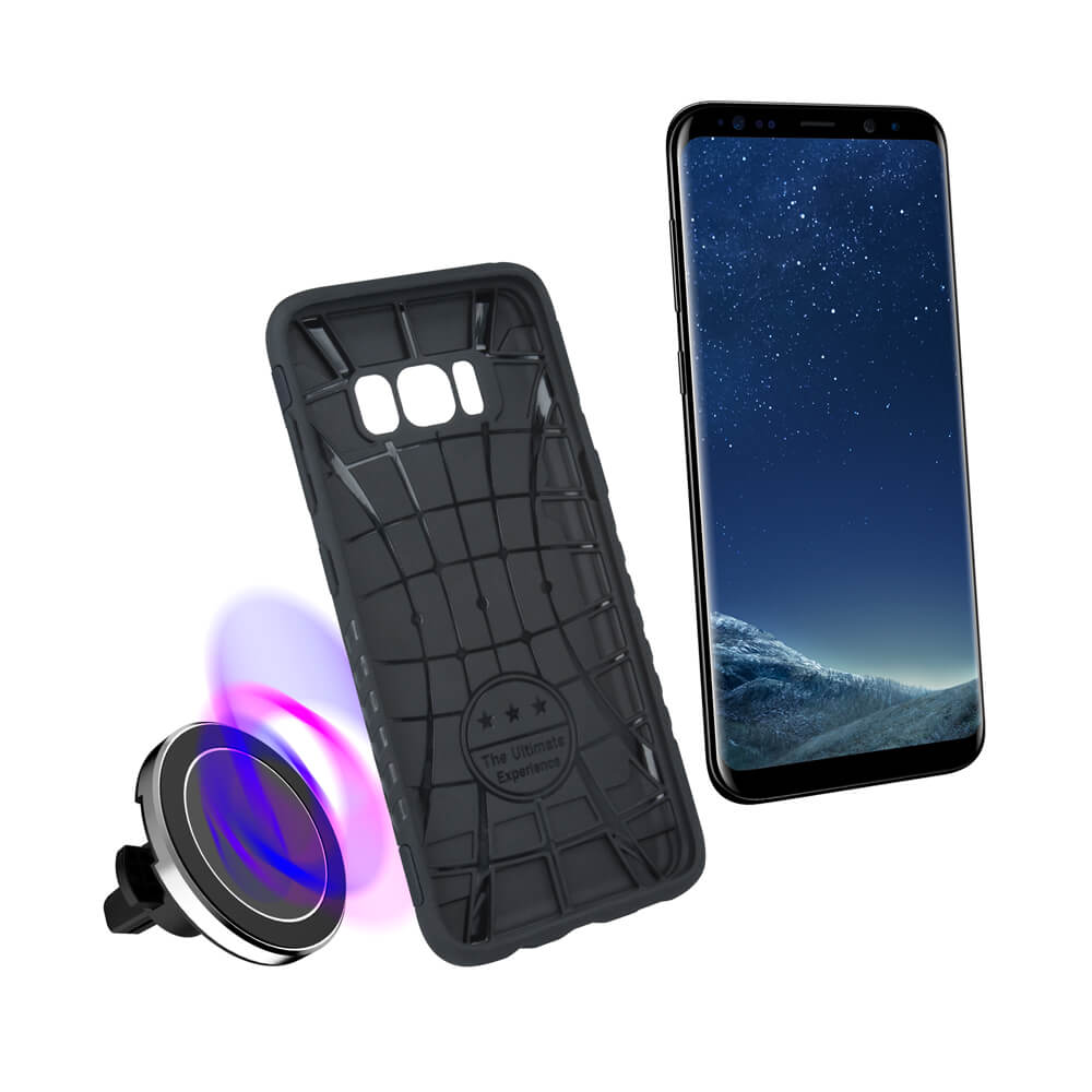 Nak�adka Defender Magnetic czarna Samsung Galaxy A6 (2018) / 6