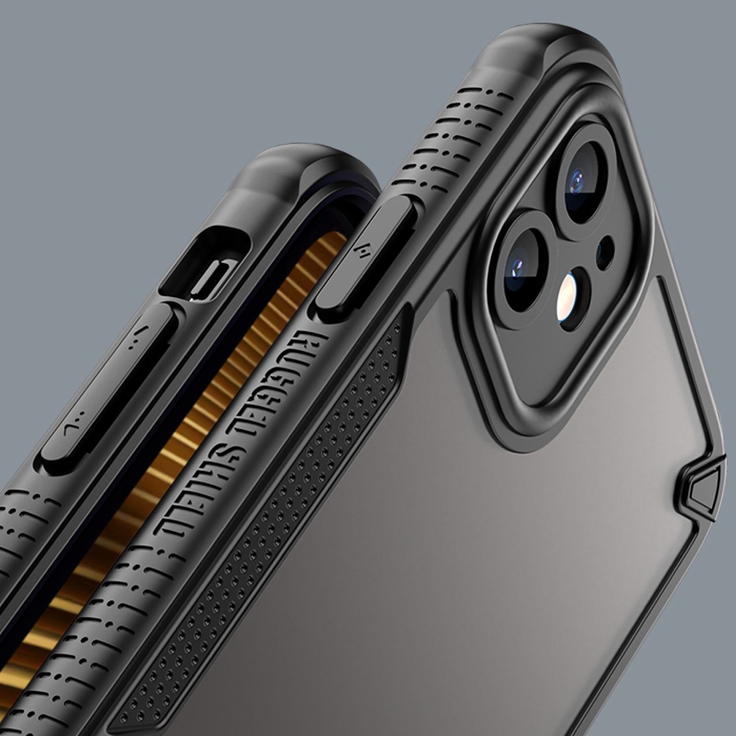 Nak�adka Defender Matt czarny Apple iPhone 12 6,1 cali / 7