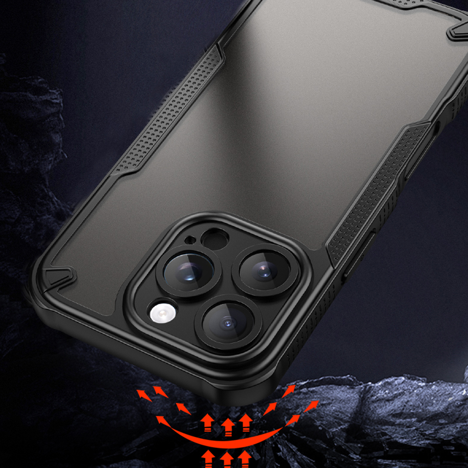 Nak�adka Defender Matt czarny Apple iPhone 16 Pro Max / 6