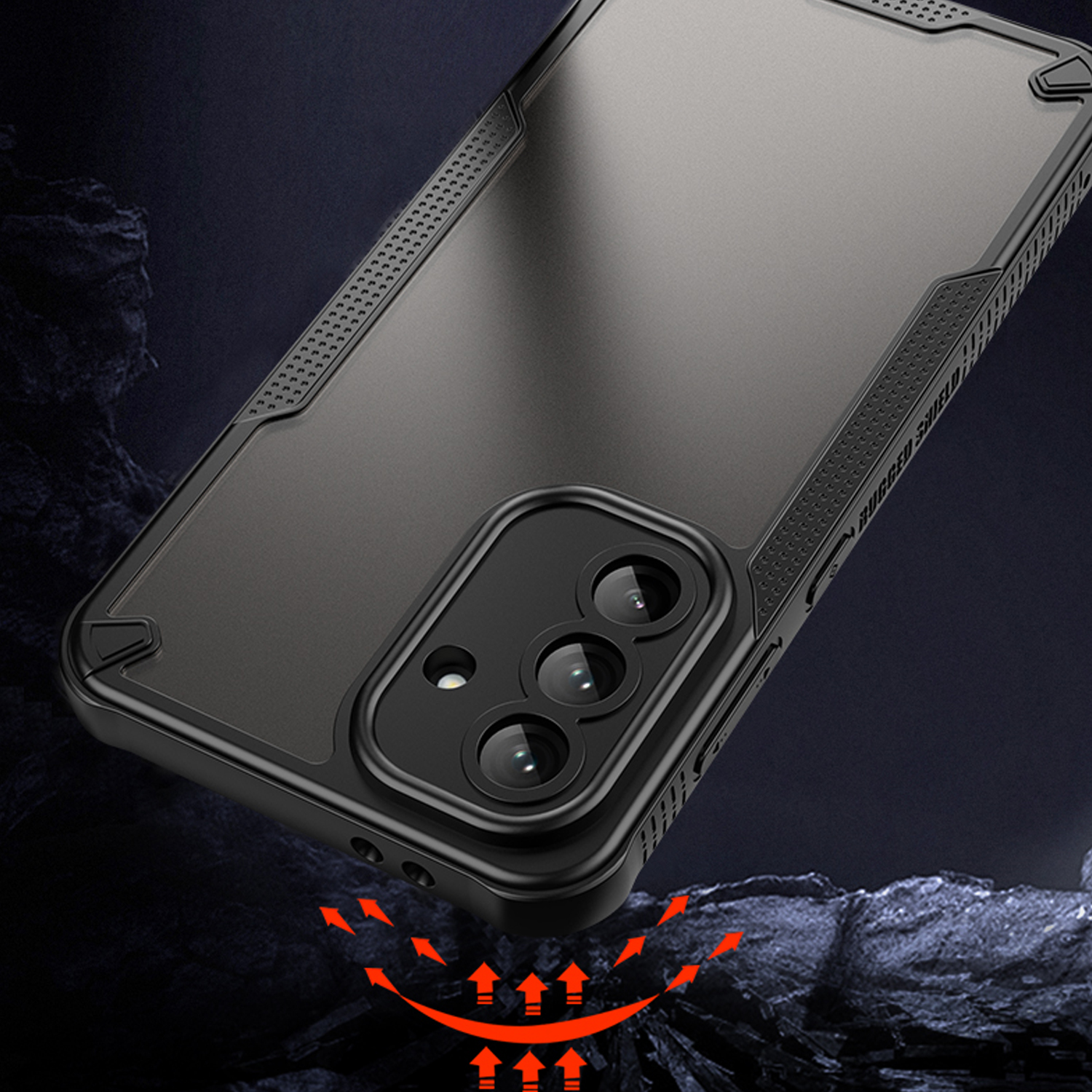 Nak�adka Defender Matt czarny Samsung Galaxy A36 5G / 6