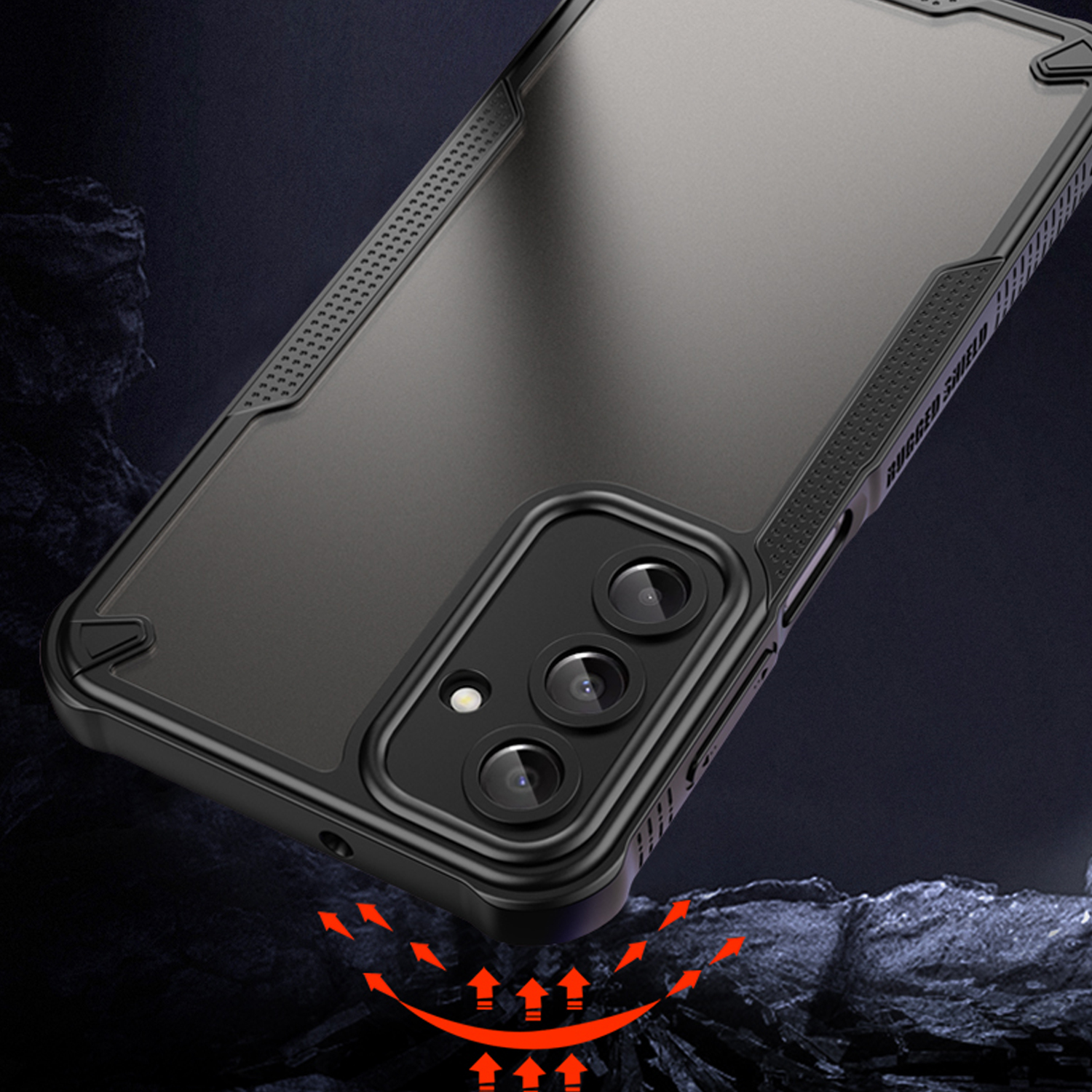 Nak�adka Defender Matt czarny Samsung A16 / 6