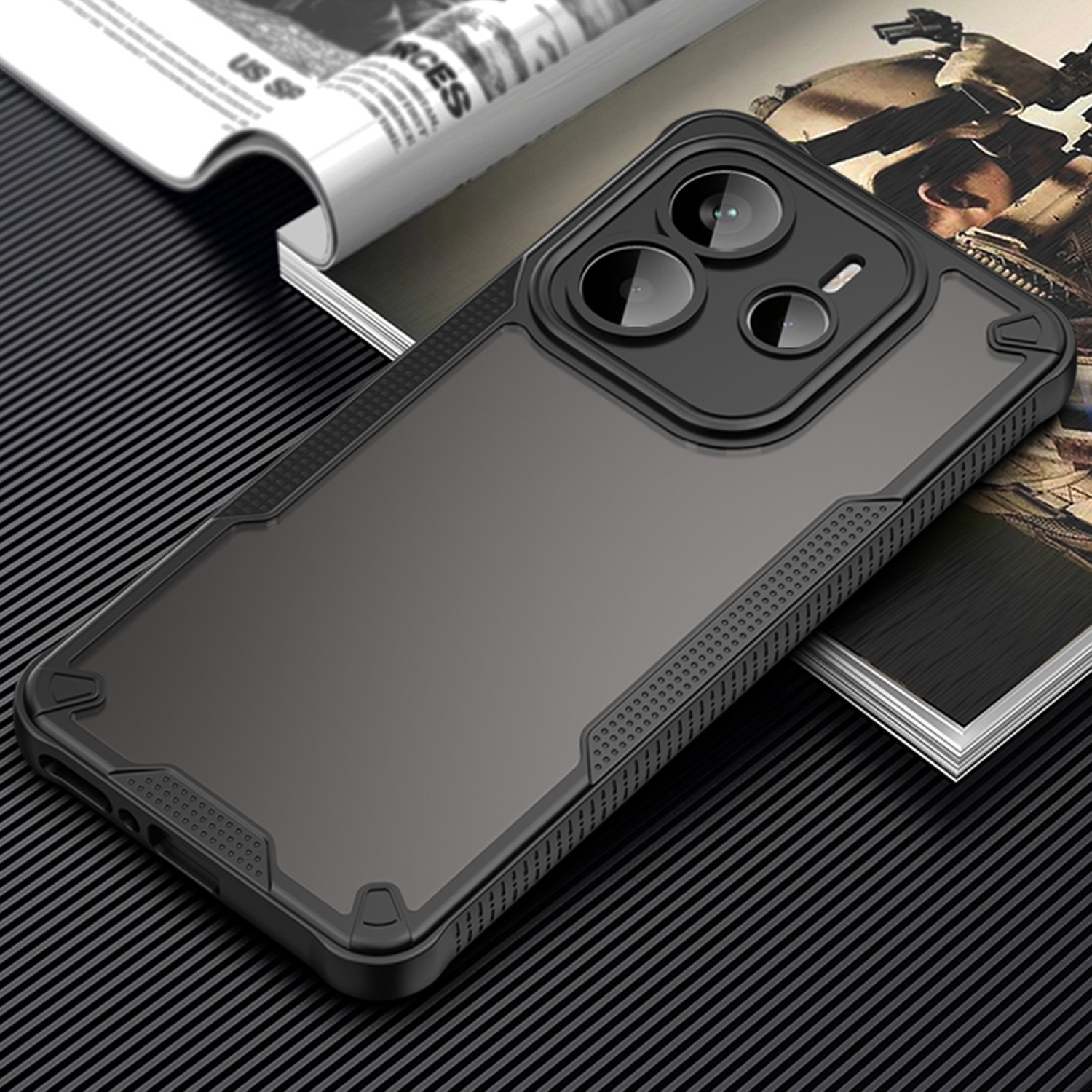 Nak�adka Defender Matt czarny Xiaomi Note 14 5G / 5