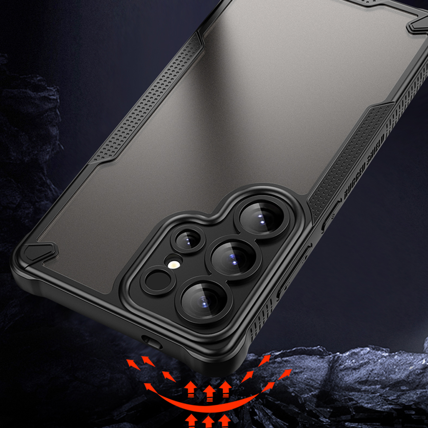 Nak�adka Defender Matt czarny Samsung Galaxy A06 4G / 6