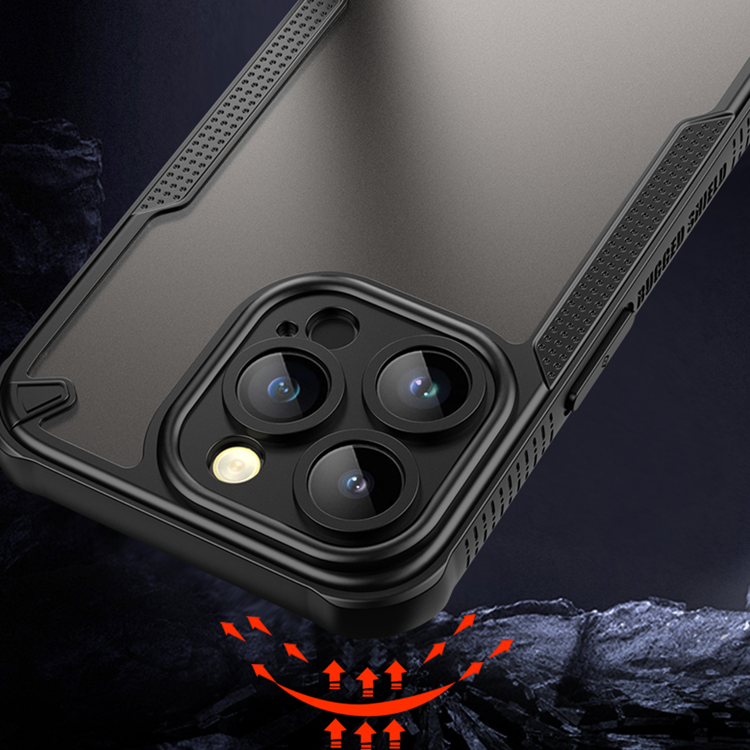 Nak�adka Defender Matt czarny Apple iPhone 17 Pro / 6