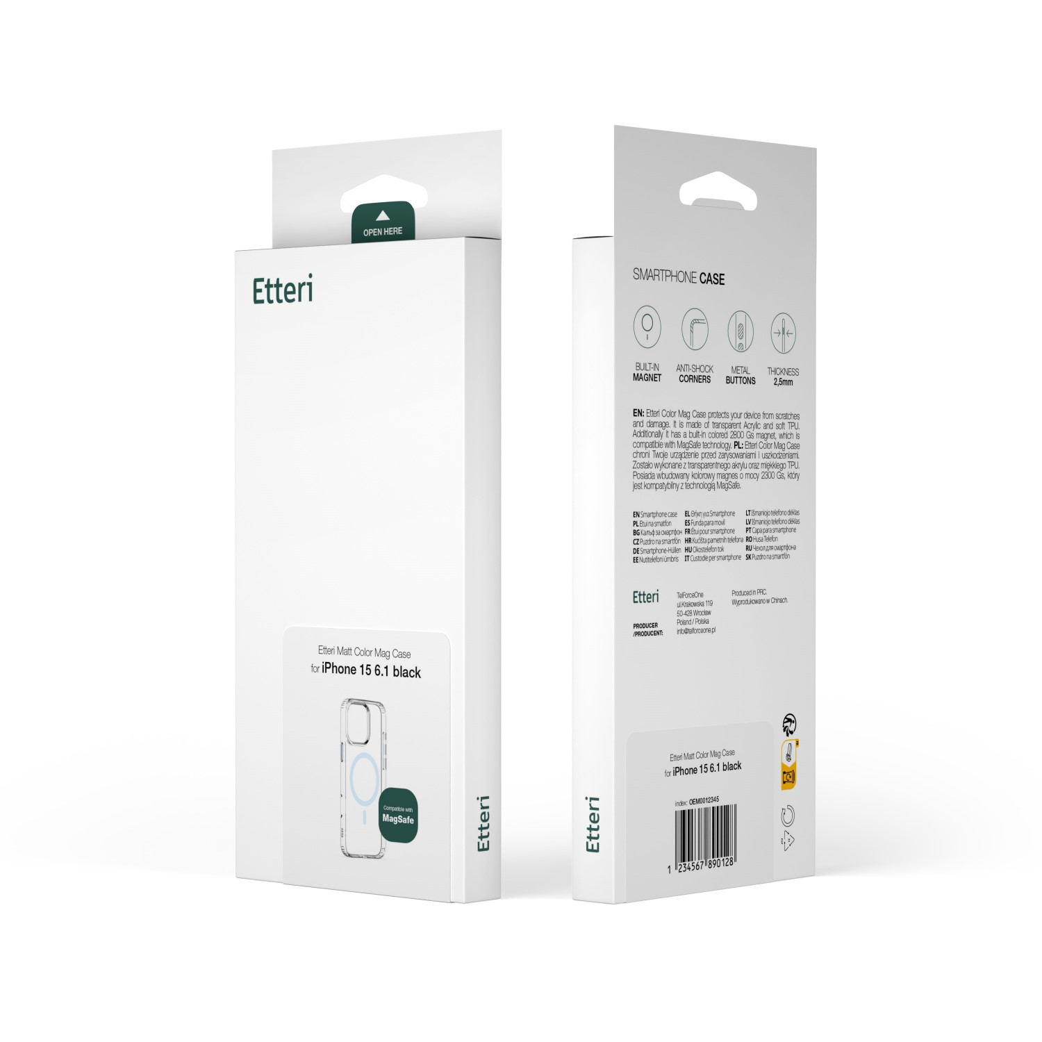 Nak�adka Etteri Color Mag niebieska Apple iPhone 14 / 9