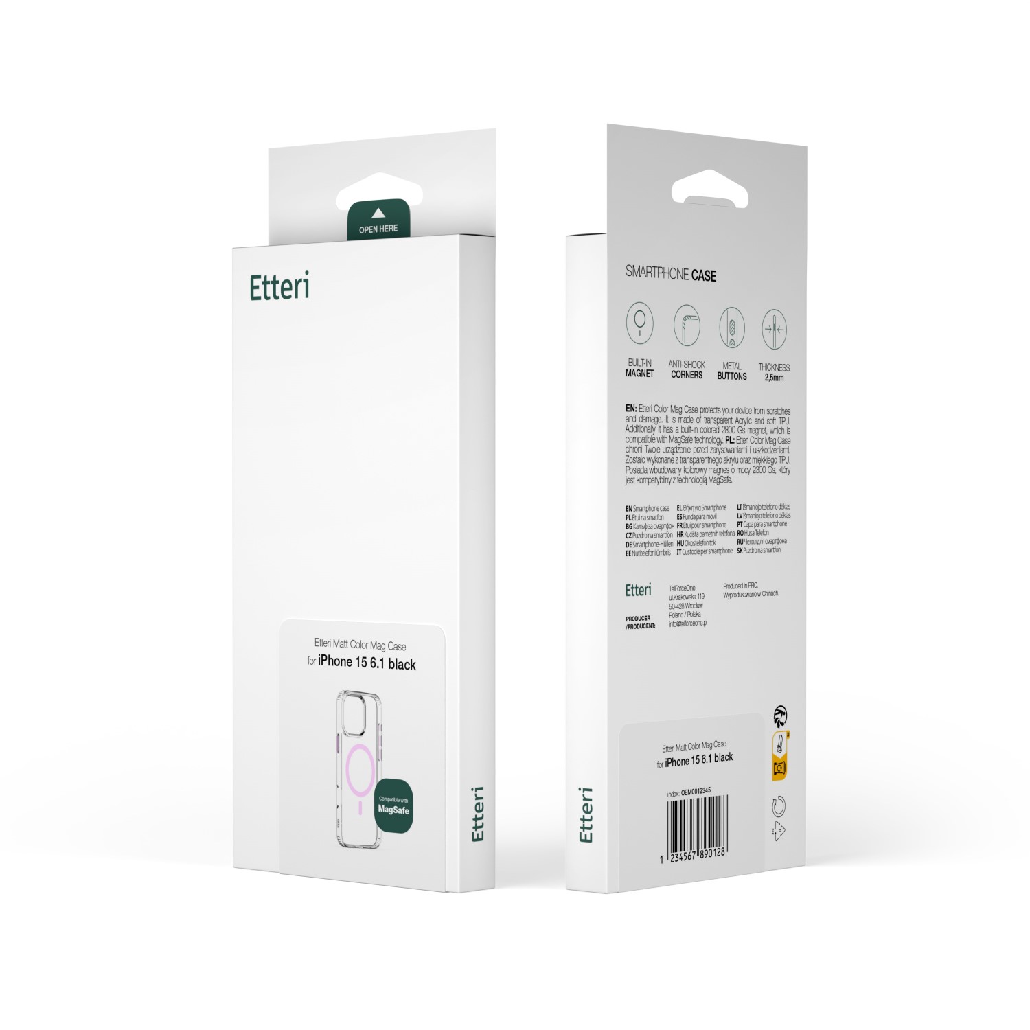 Nak�adka Etteri Color Mag r�owa Apple iPhone 16 Pro / 9