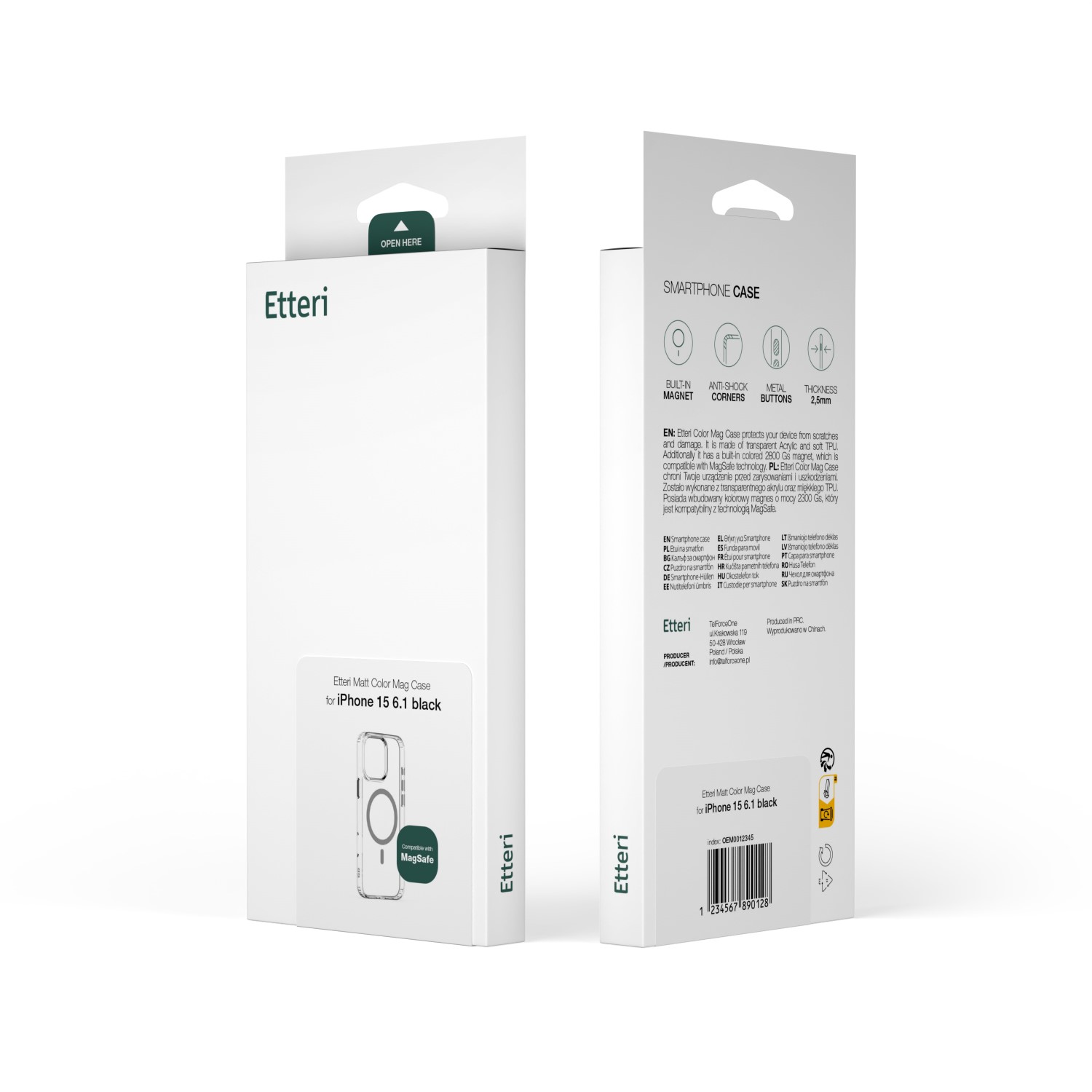 Nak�adka Etteri Color Mag szara Apple iPhone 15 Pro / 9