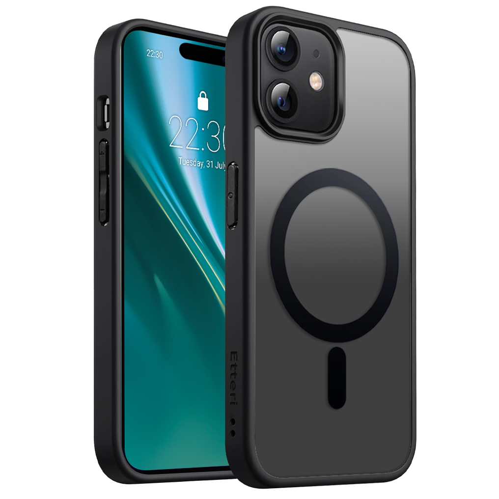 Nak�adka Etteri Matt Mag czarny Apple iPhone 12 Pro (6.1 cali)