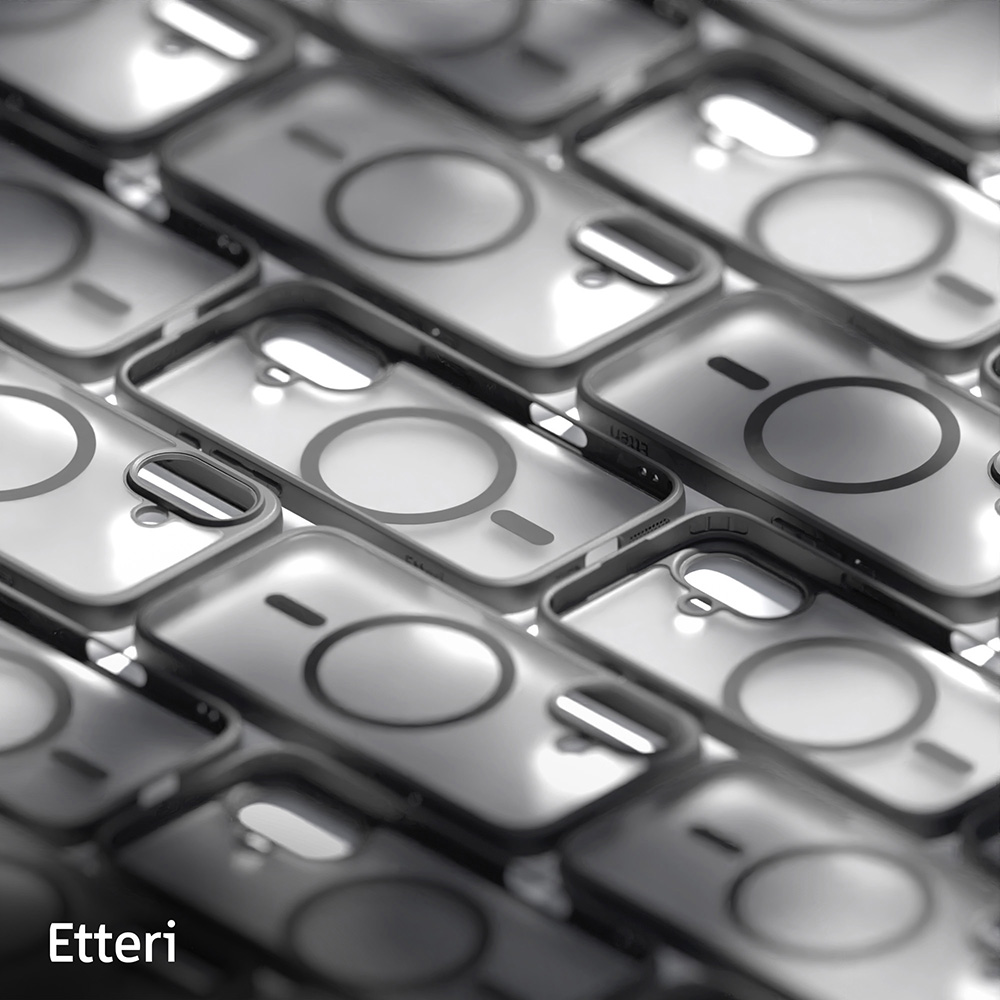 Nak�adka Etteri Matt Mag czarny Apple iPhone 16 / 10