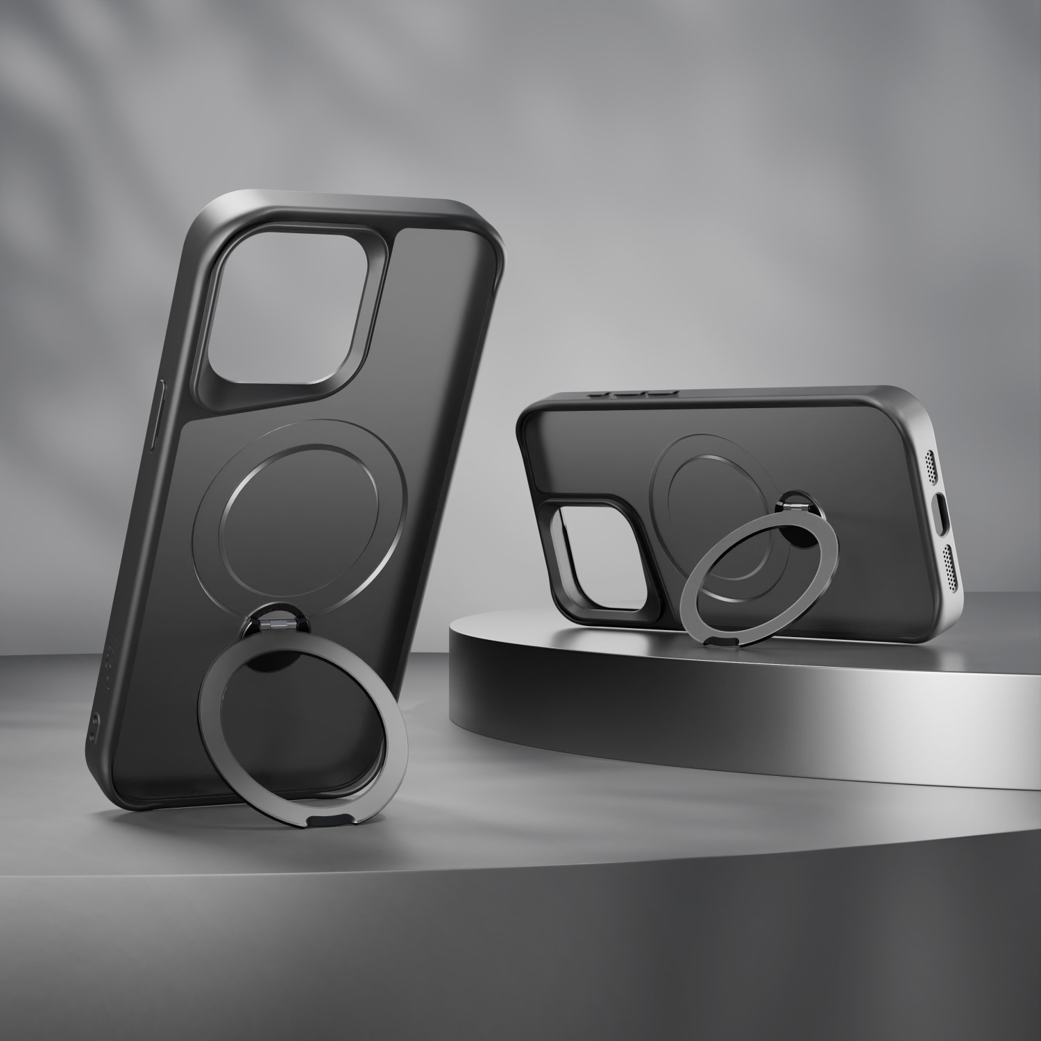 Nak�adka Etteri Matt Mag Ring czarny Apple iPhone 13 / 5