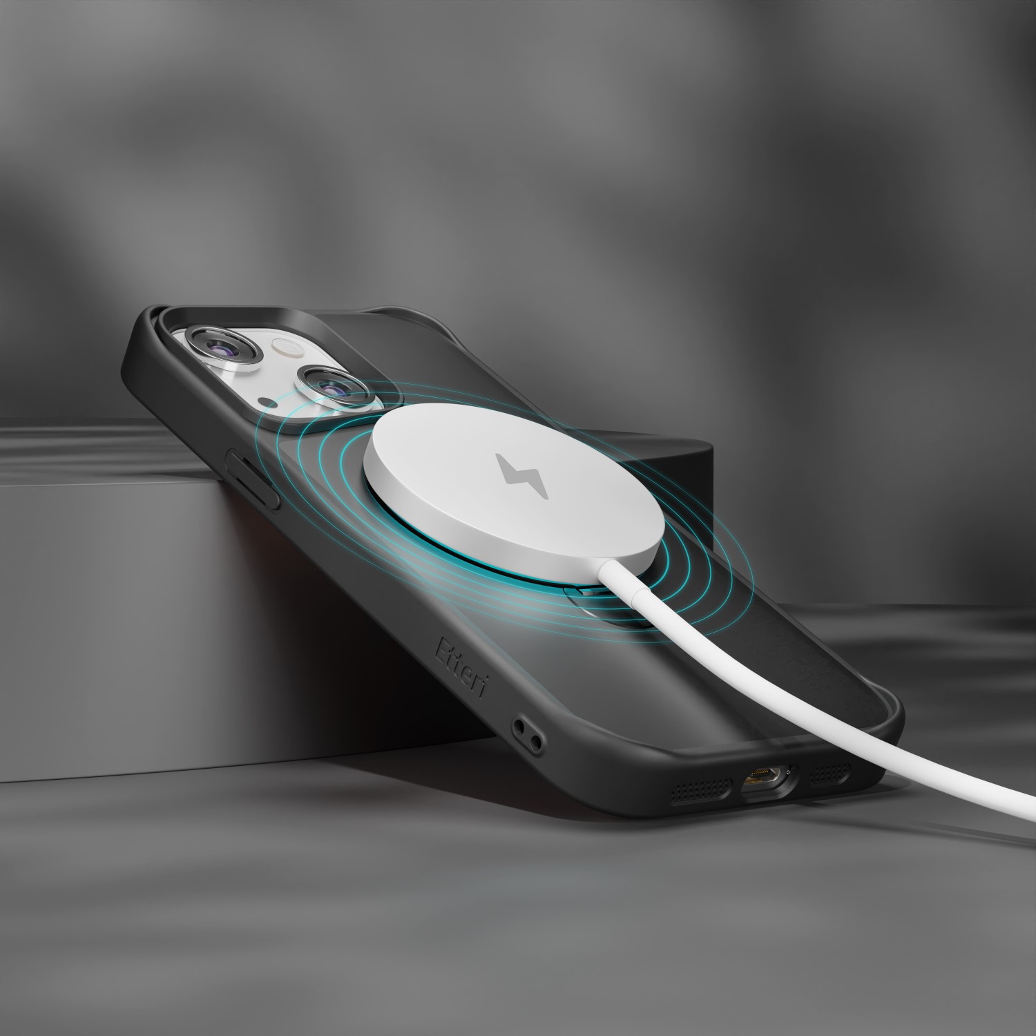 Nak�adka Etteri Matt Mag Ring czarny Apple iPhone 13 / 8