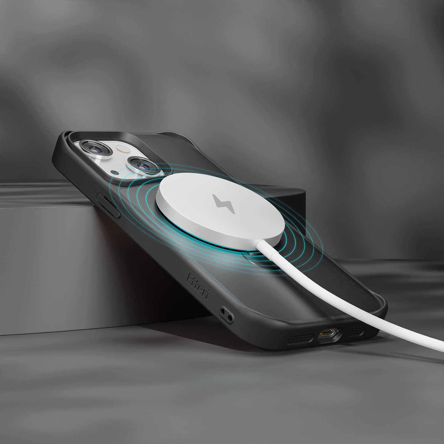 Nak�adka Etteri Matt Mag Ring czarny Apple iPhone 14 / 8