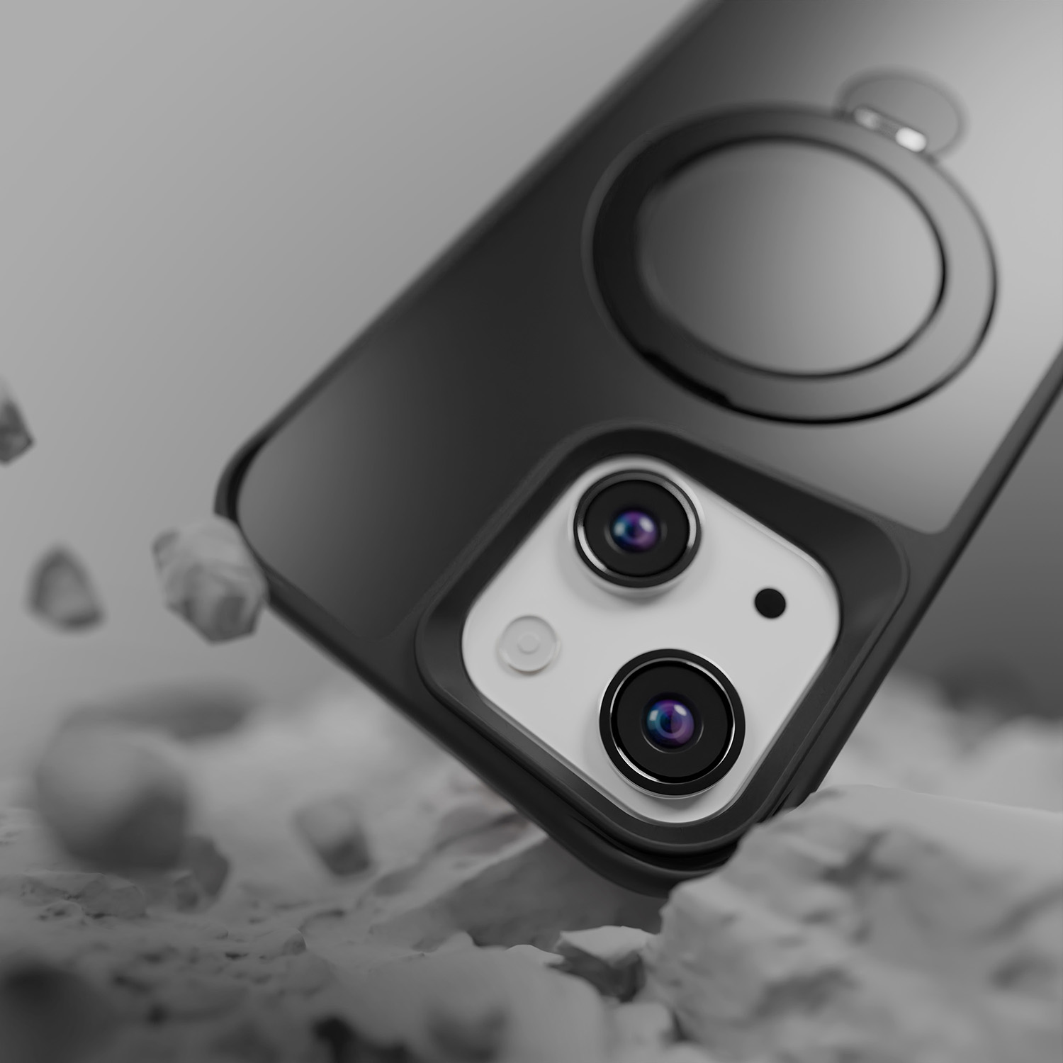 Nak�adka Etteri Matt Mag Ring czarny Apple iPhone 15 / 6