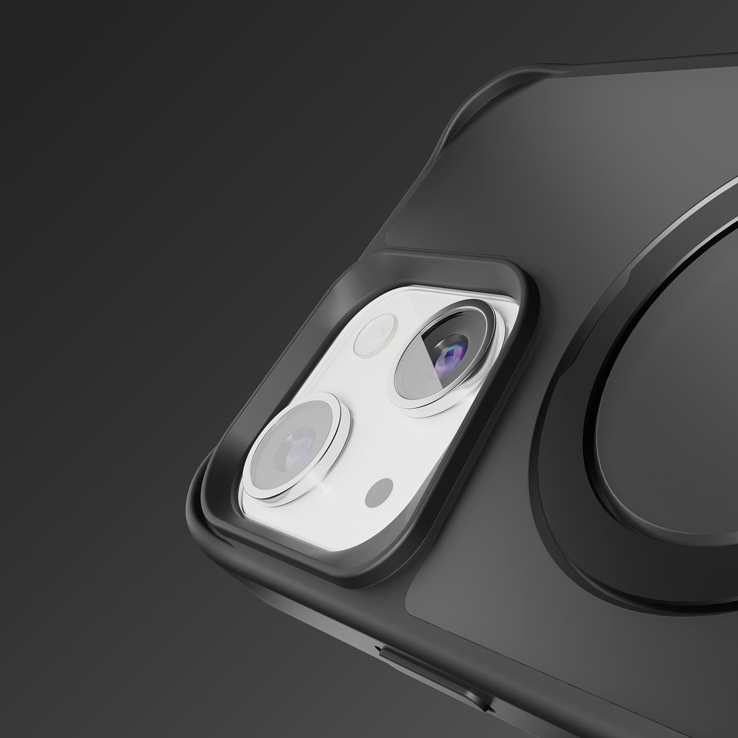 Nak�adka Etteri Matt Mag Ring czarny Apple iPhone 15 / 7