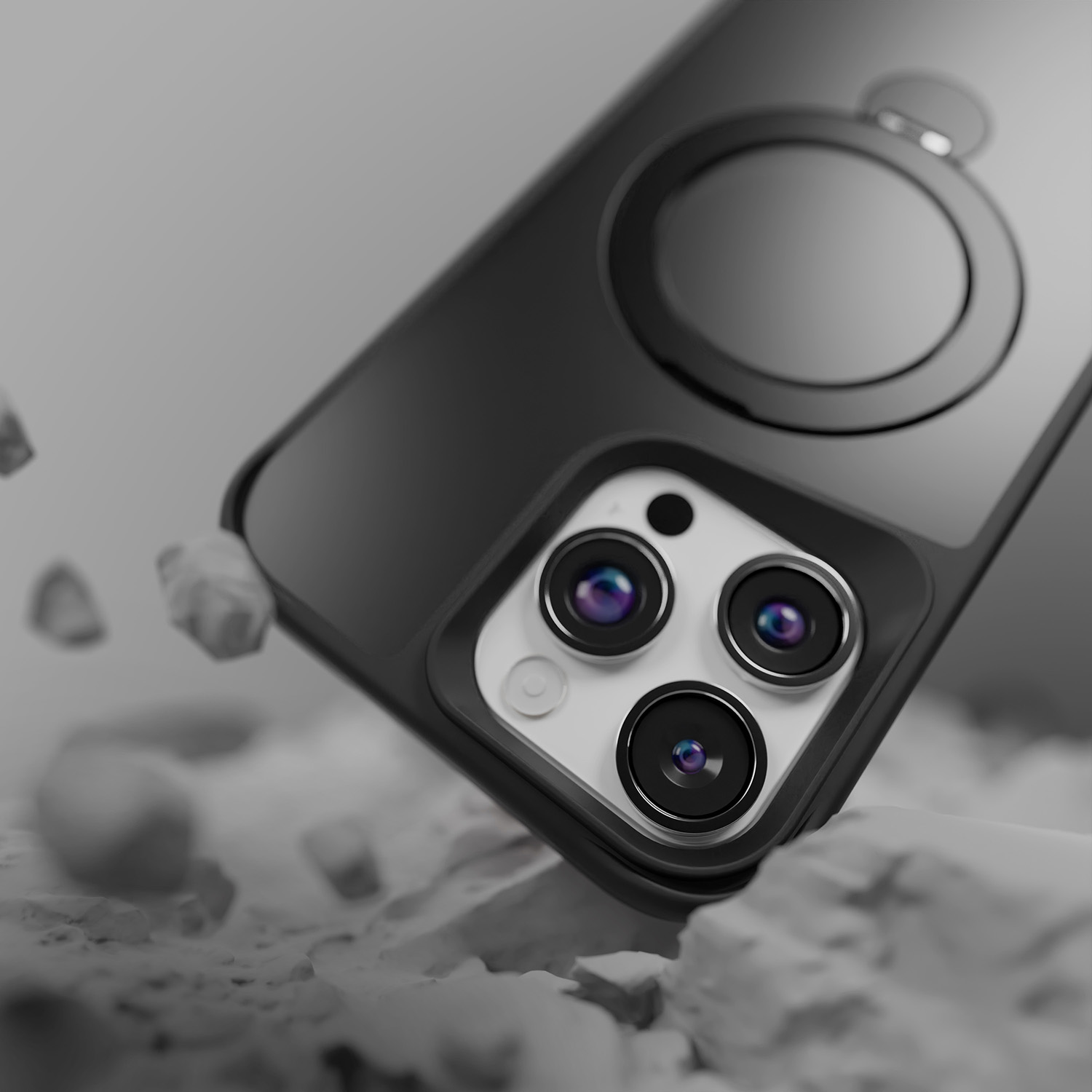 Nak�adka Etteri Matt Mag Ring czarny Apple iPhone 15 Pro / 6