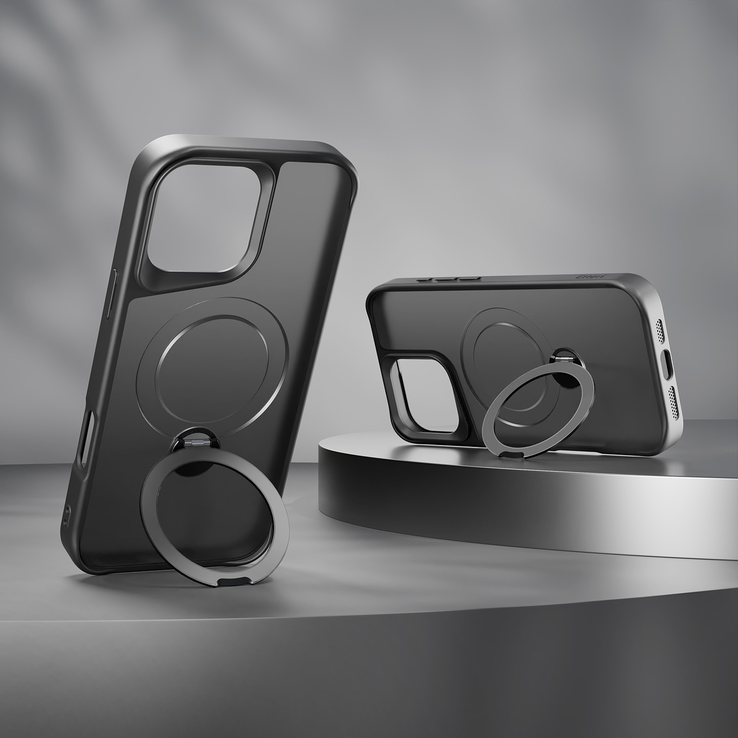 Nak�adka Etteri Matt Mag Ring czarny Apple iPhone 16 Plus / 5