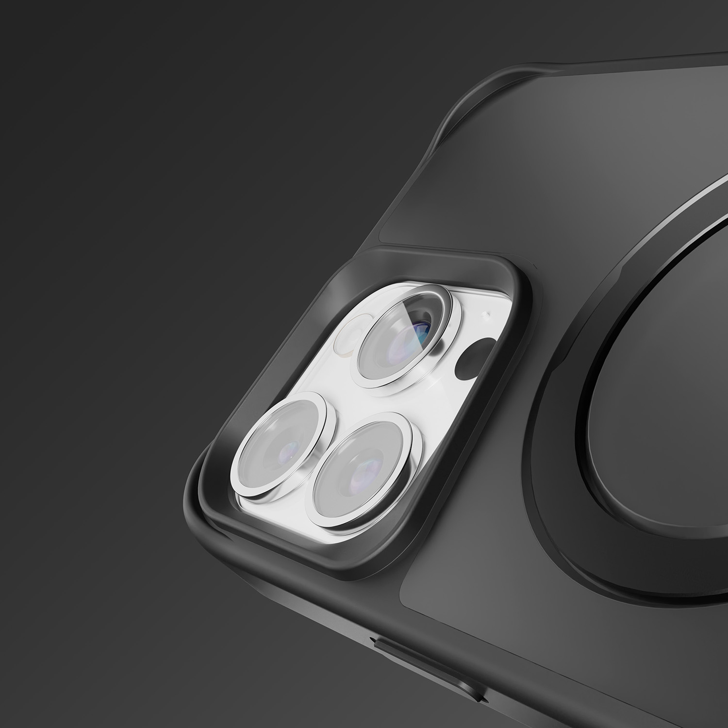 Nak�adka Etteri Matt Mag Ring czarny Apple iPhone 16 Pro Max / 7