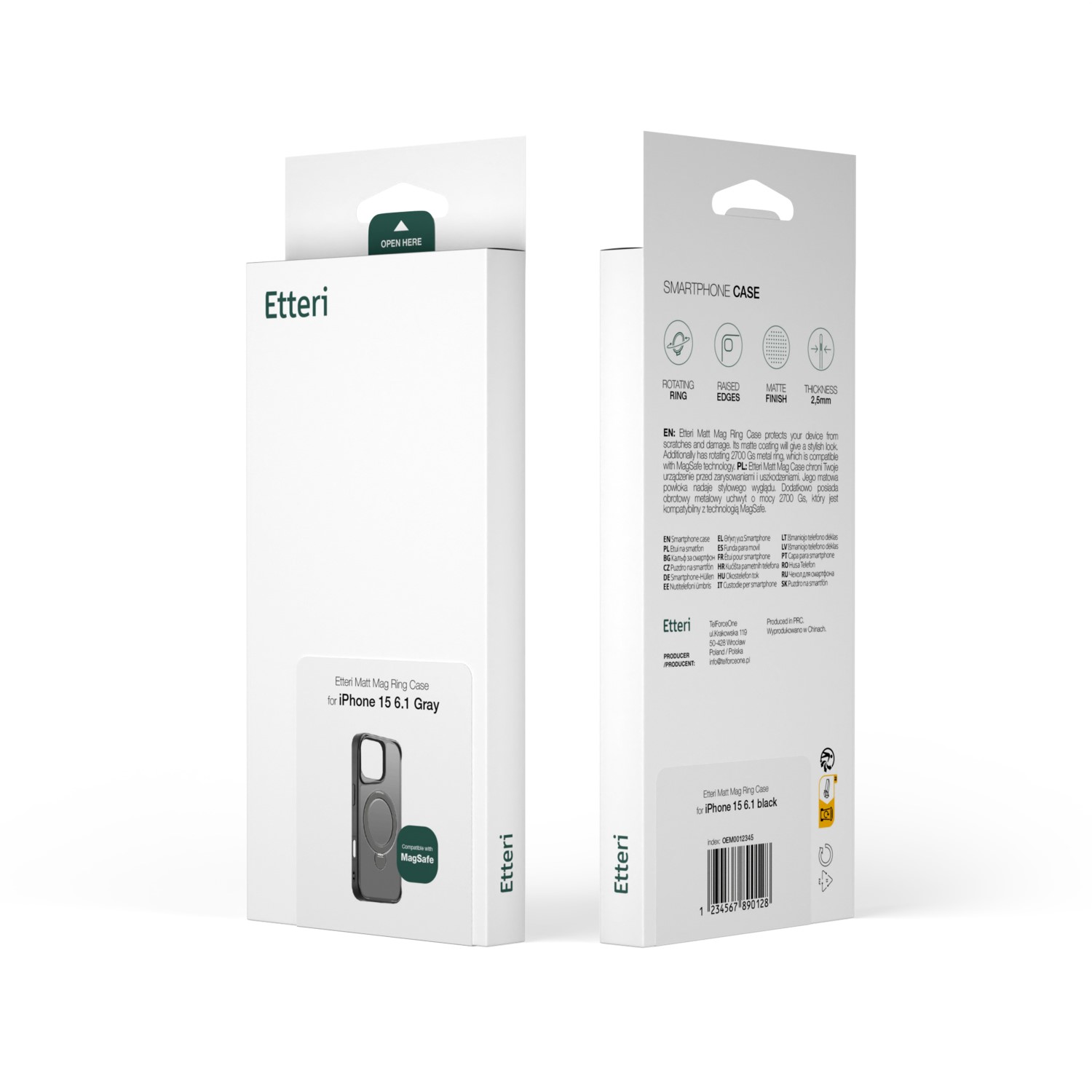 Nak�adka Etteri Matt Mag Ring szara Apple iPhone 14 / 10