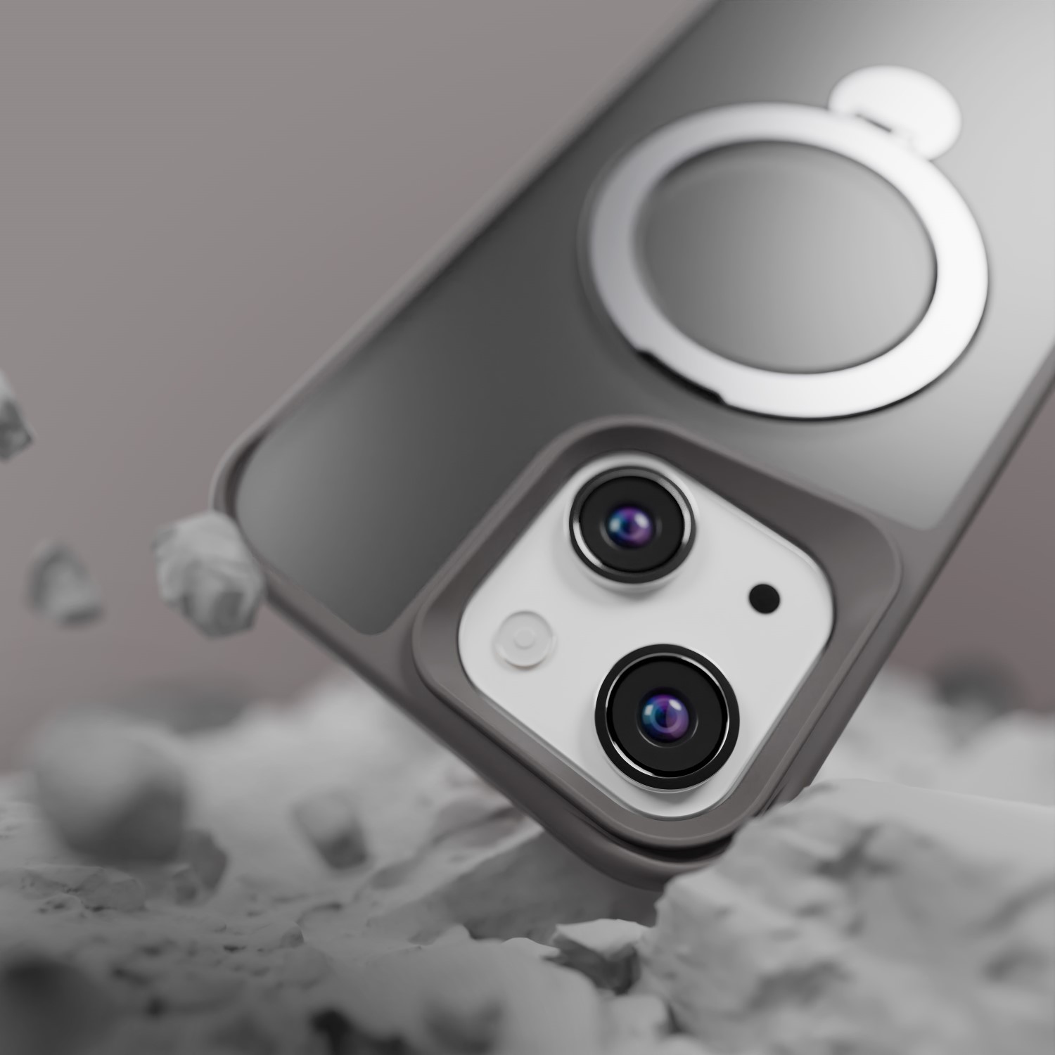 Nak�adka Etteri Matt Mag Ring szara Apple iPhone 15 / 6