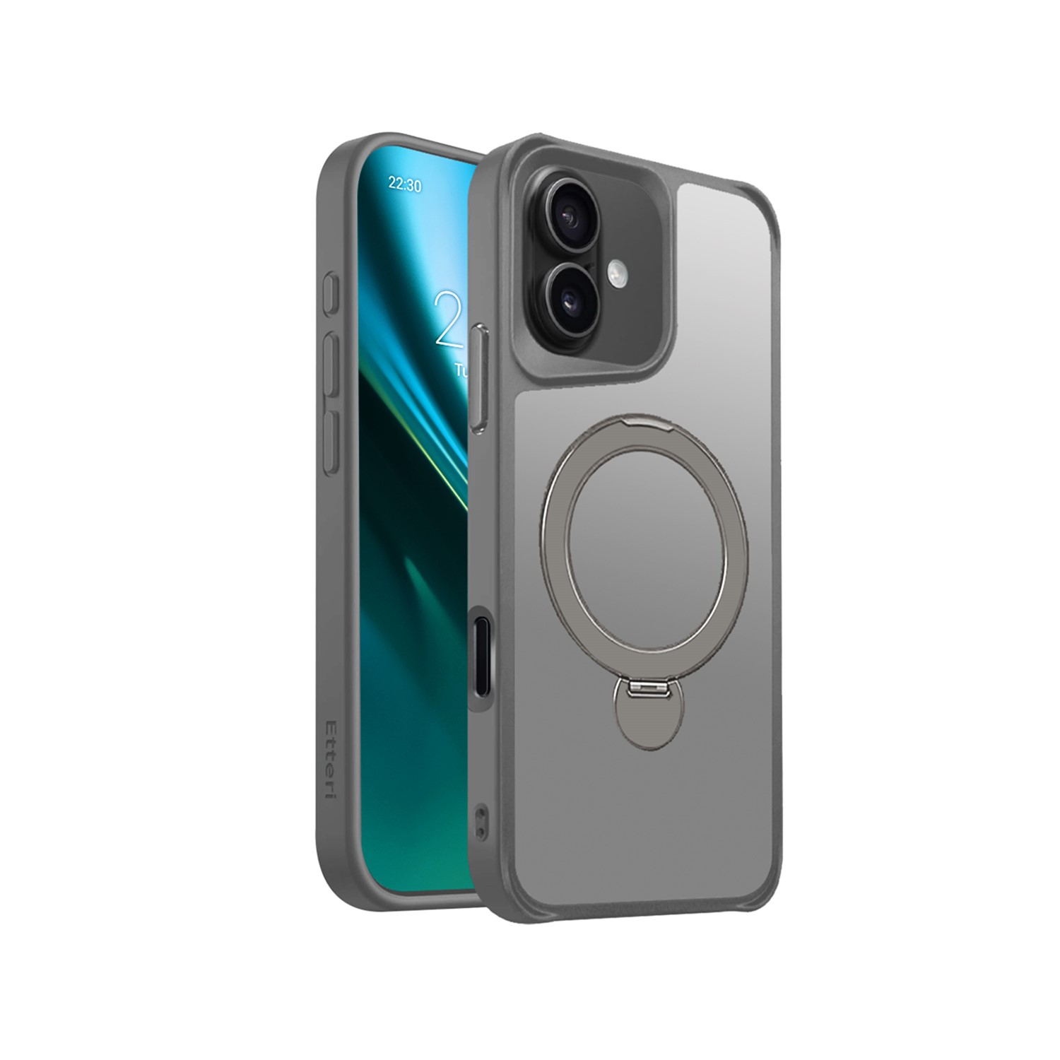 Nak�adka Etteri Matt Mag Ring szara Apple iPhone 16