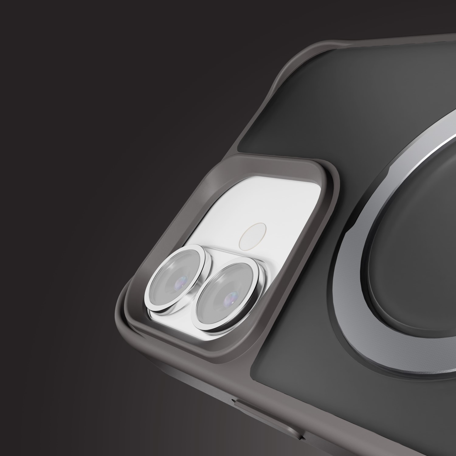 Nak�adka Etteri Matt Mag Ring szara Apple iPhone 16 / 7