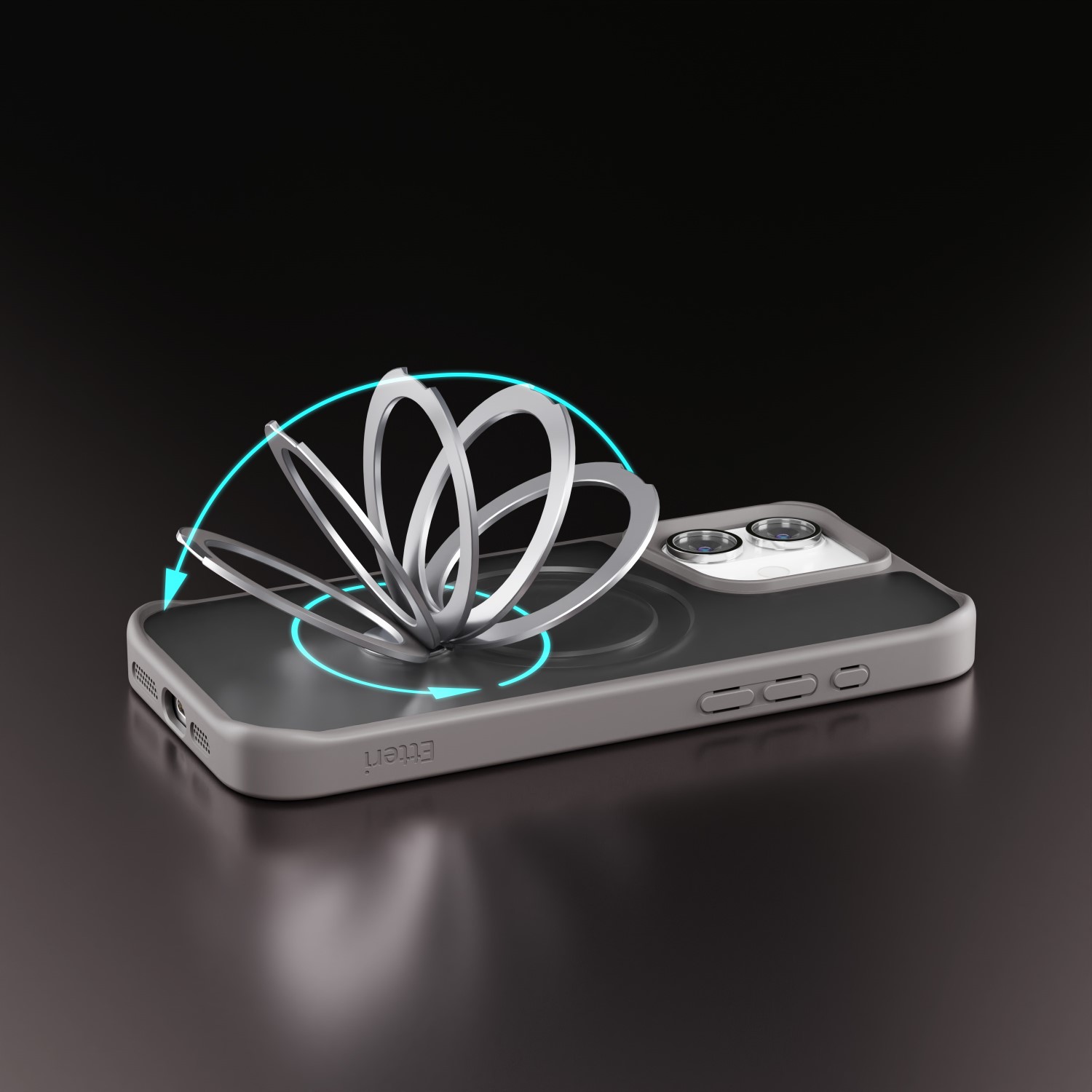 Nak�adka Etteri Matt Mag Ring szara Apple iPhone 16 / 9