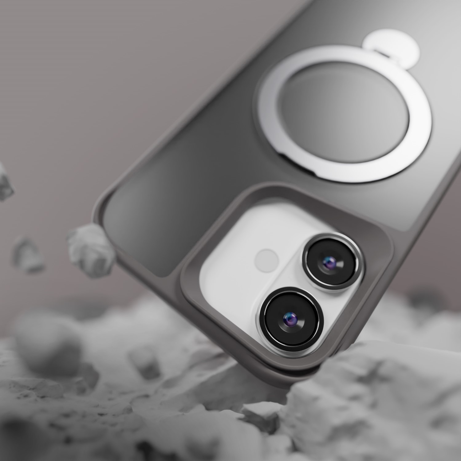 Nak�adka Etteri Matt Mag Ring szara Apple iPhone 16 Plus / 6