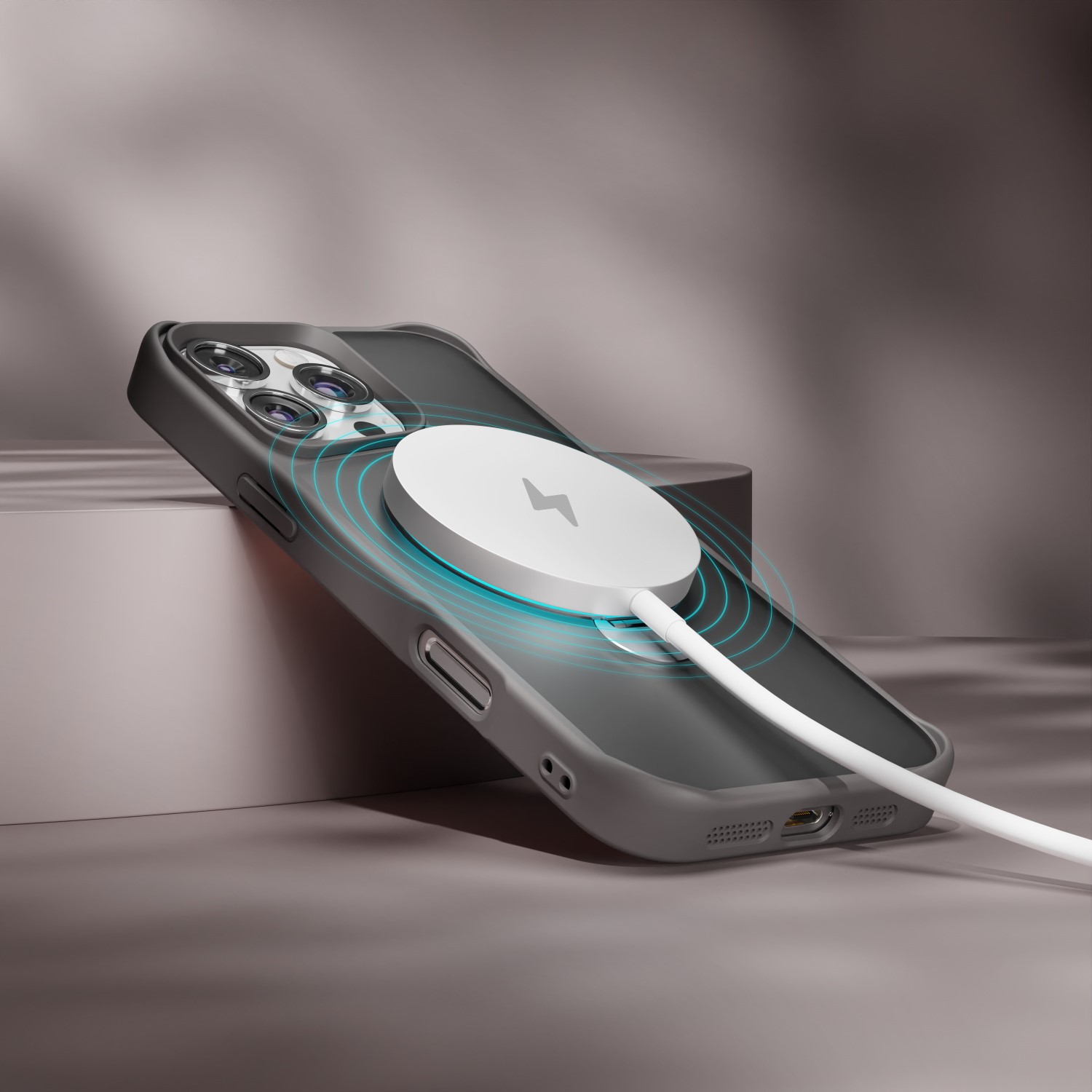 Nak�adka Etteri Matt Mag Ring szara Apple iPhone 16 Pro Max / 8