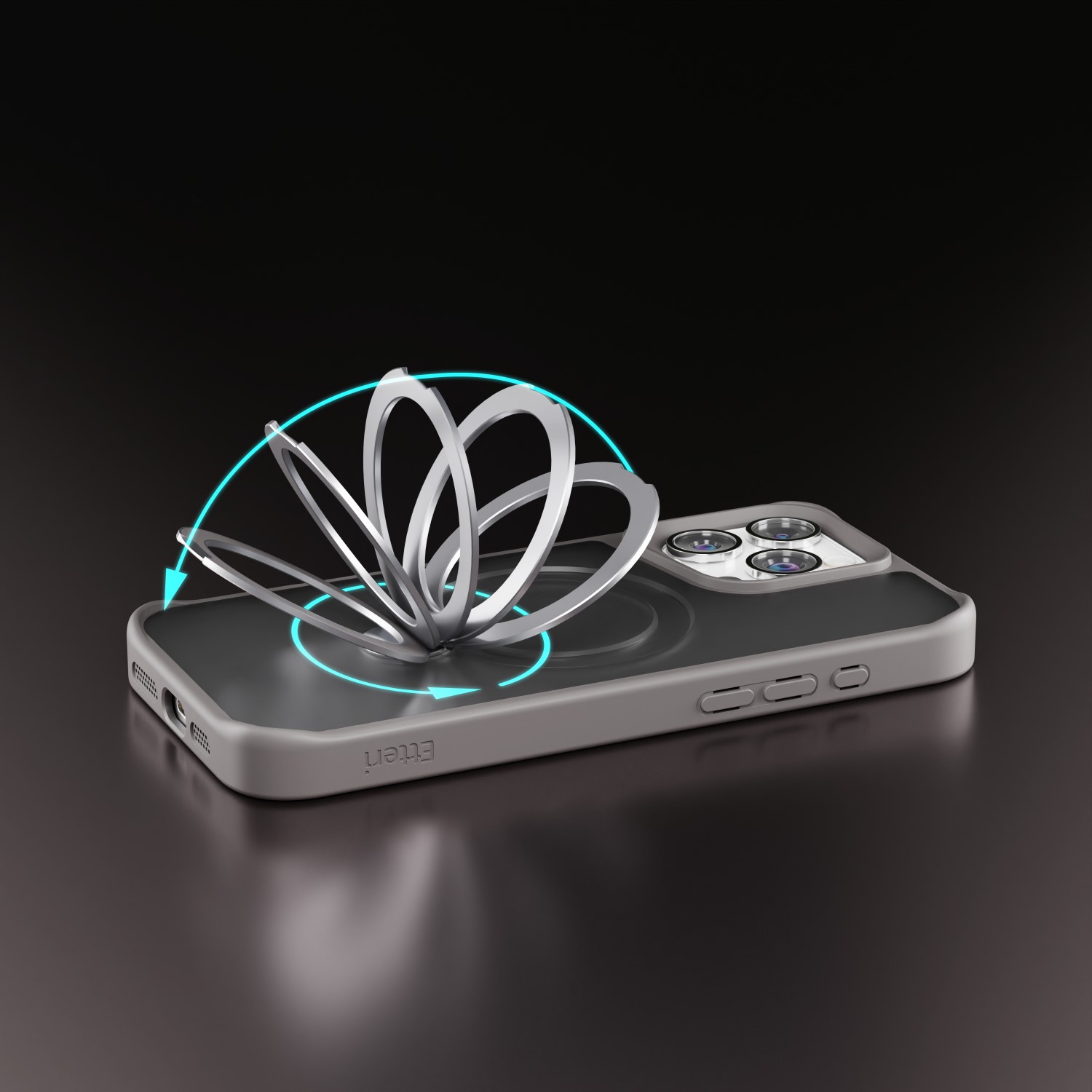 Nak�adka Etteri Matt Mag Ring szara Apple iPhone 16 Pro Max / 9