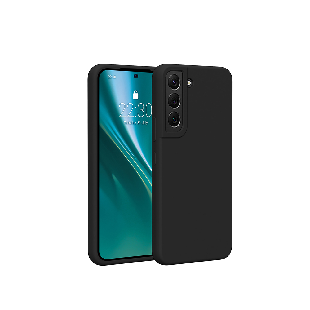 Nak�adka Etteri Silicone Case czarny Samsung Galaxy S22