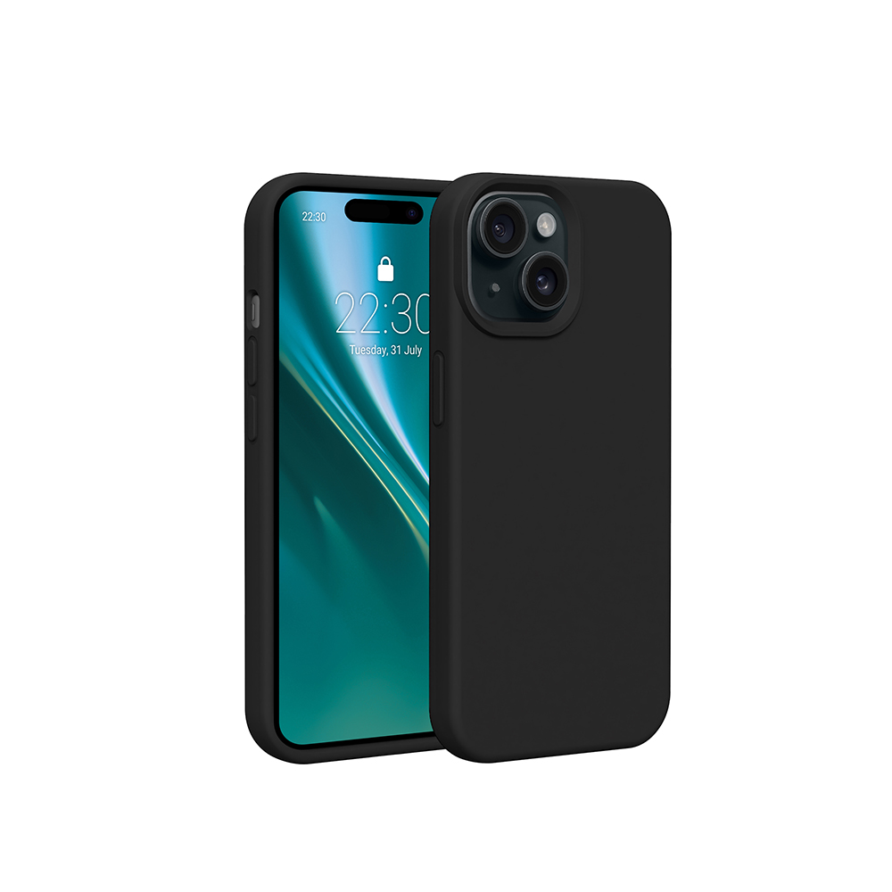 Nak�adka Etteri Silicone Case czarny Apple iPhone 15