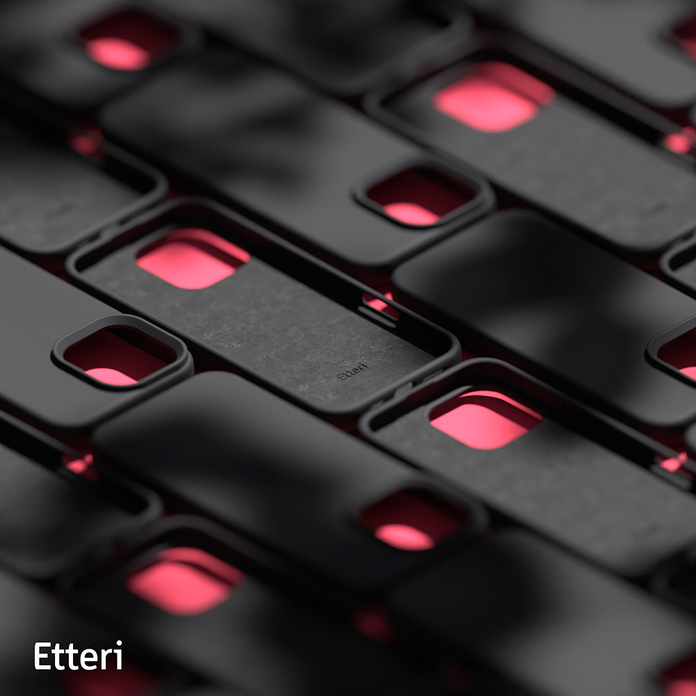 Nak�adka Etteri Silicone Case czarny Apple iPhone 16 Pro / 8