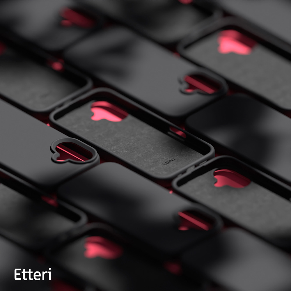 Nak�adka Etteri Silicone Case czarny Apple iPhone 16 Plus / 8