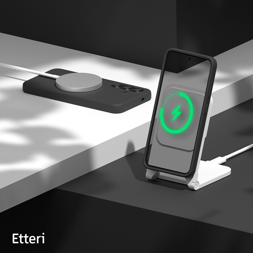 Nak�adka Etteri Silicone Case czarny Samsung Galaxy S25 Plus / 7